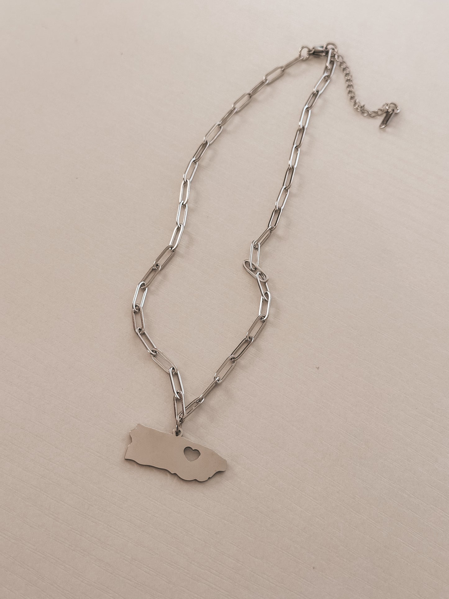 Borikén - Puerto Rico Necklace Silver