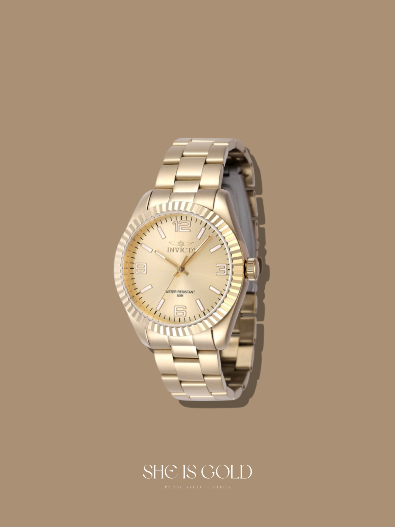 INVICTA - Specialty Quartz Gold Dial Ladies Watch