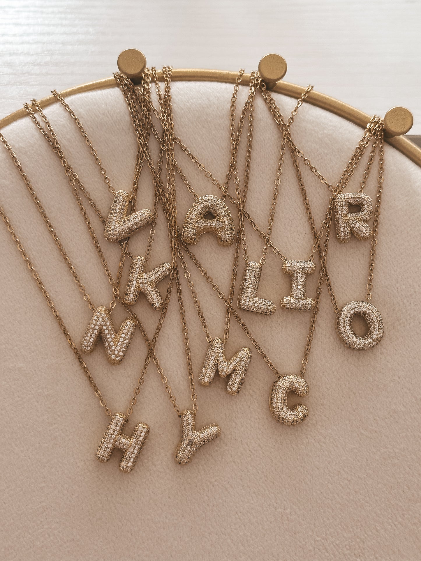 Small Bubble Initial Necklace | π·ππ- πππ
ππ