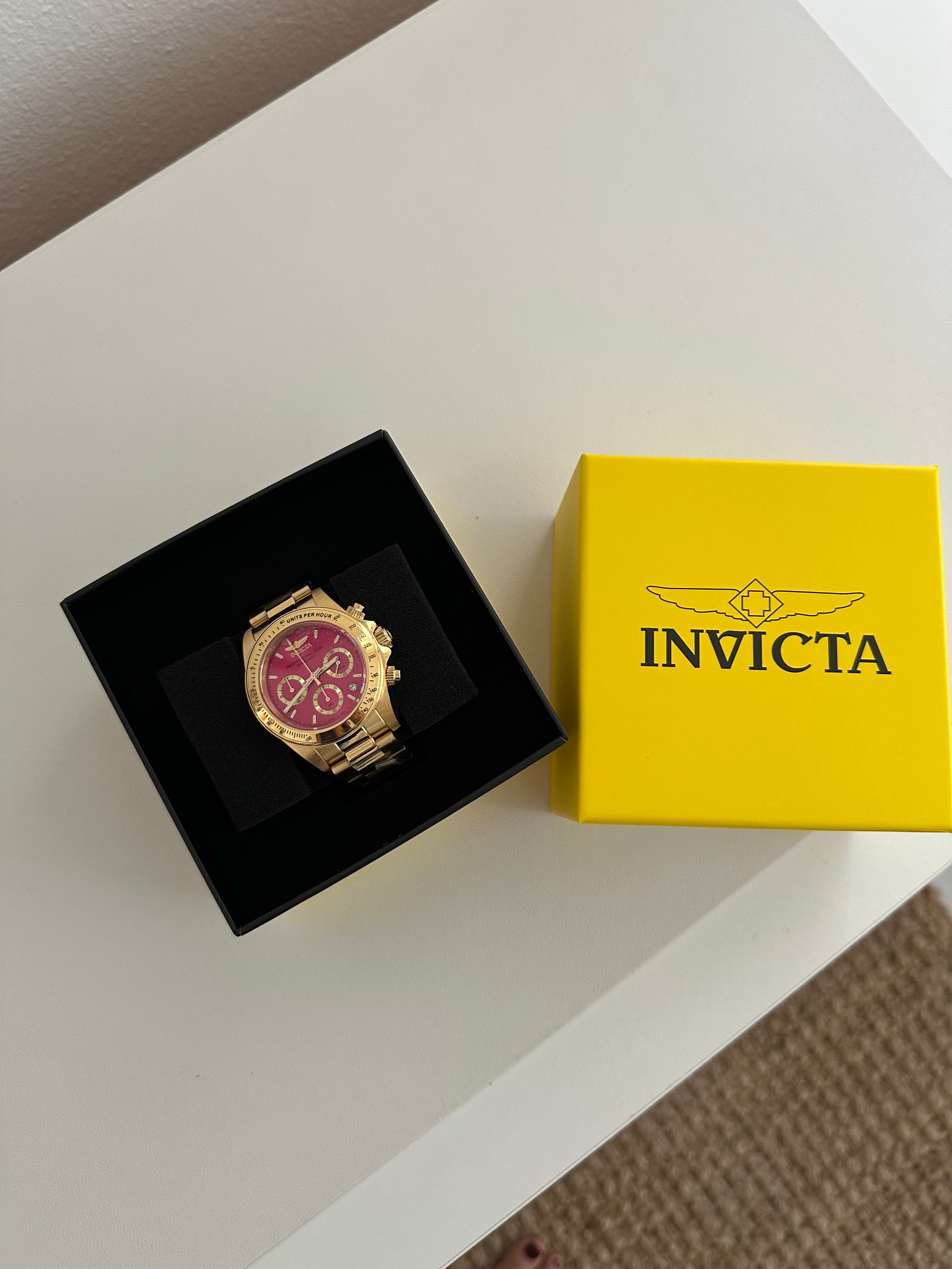 Invicta - Pink Chronograph Dial Watch