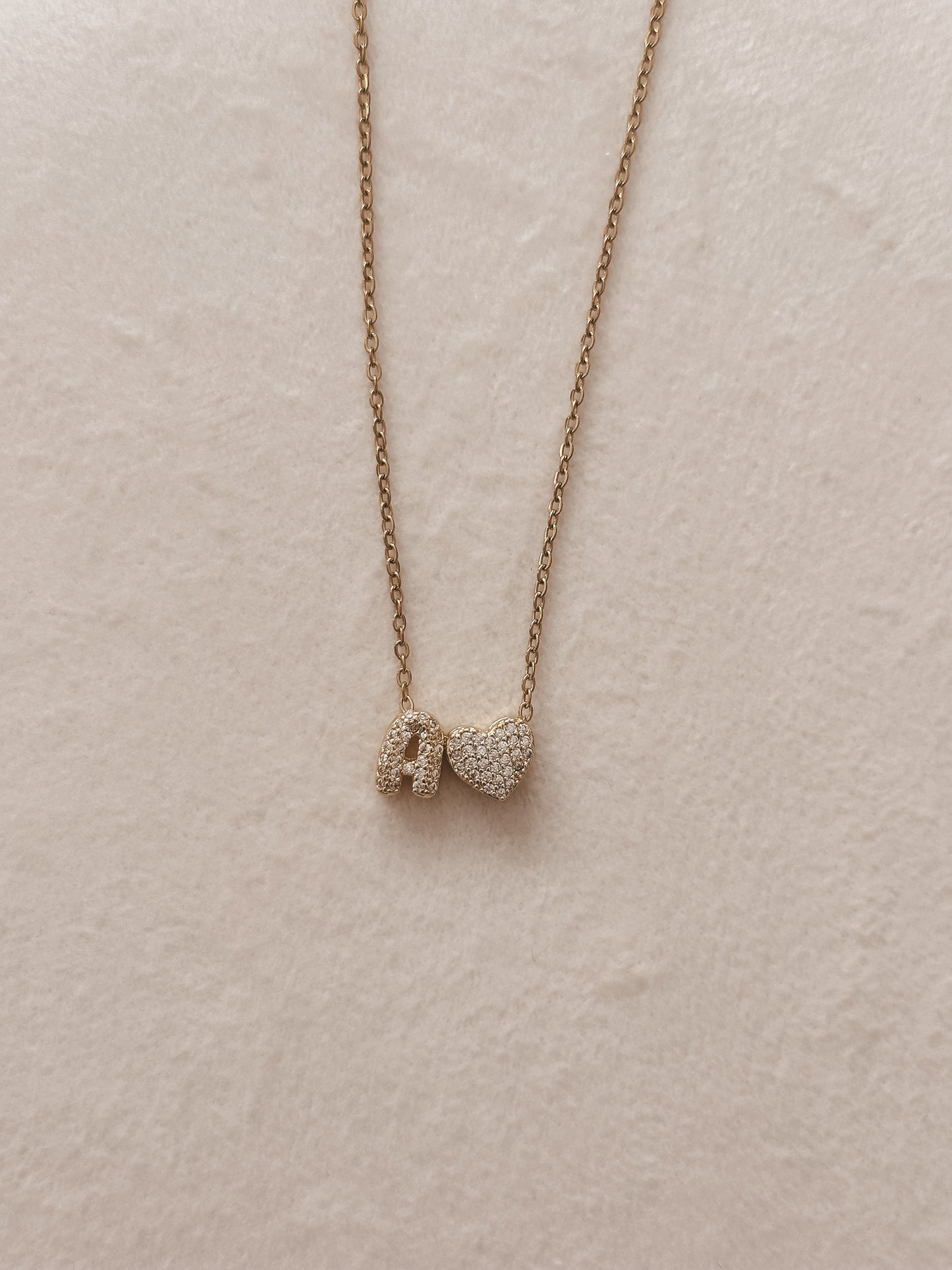 Mini Bubble Initial Necklace