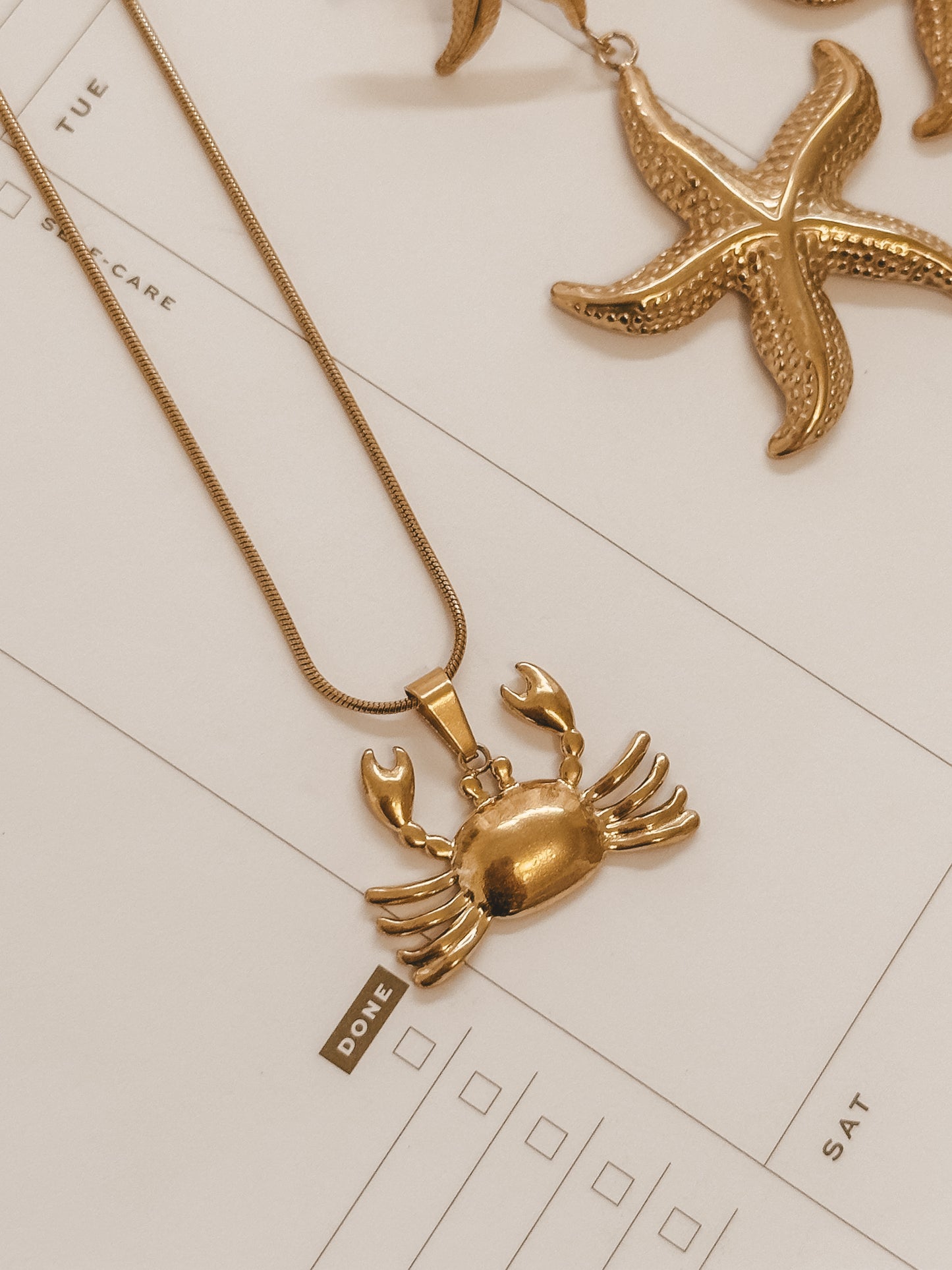 Summer Crab Necklace