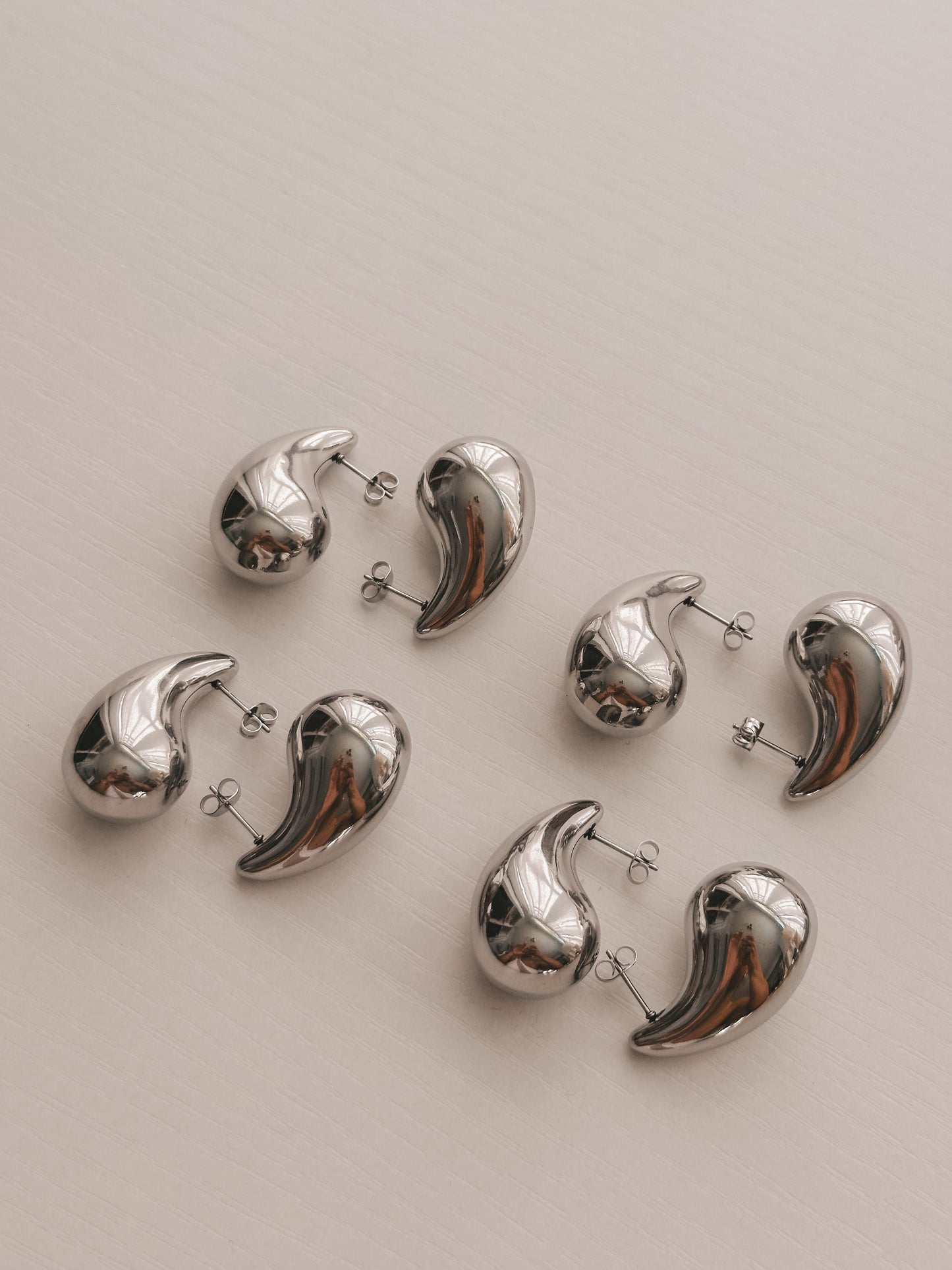 Bold Drop Studs | Silver