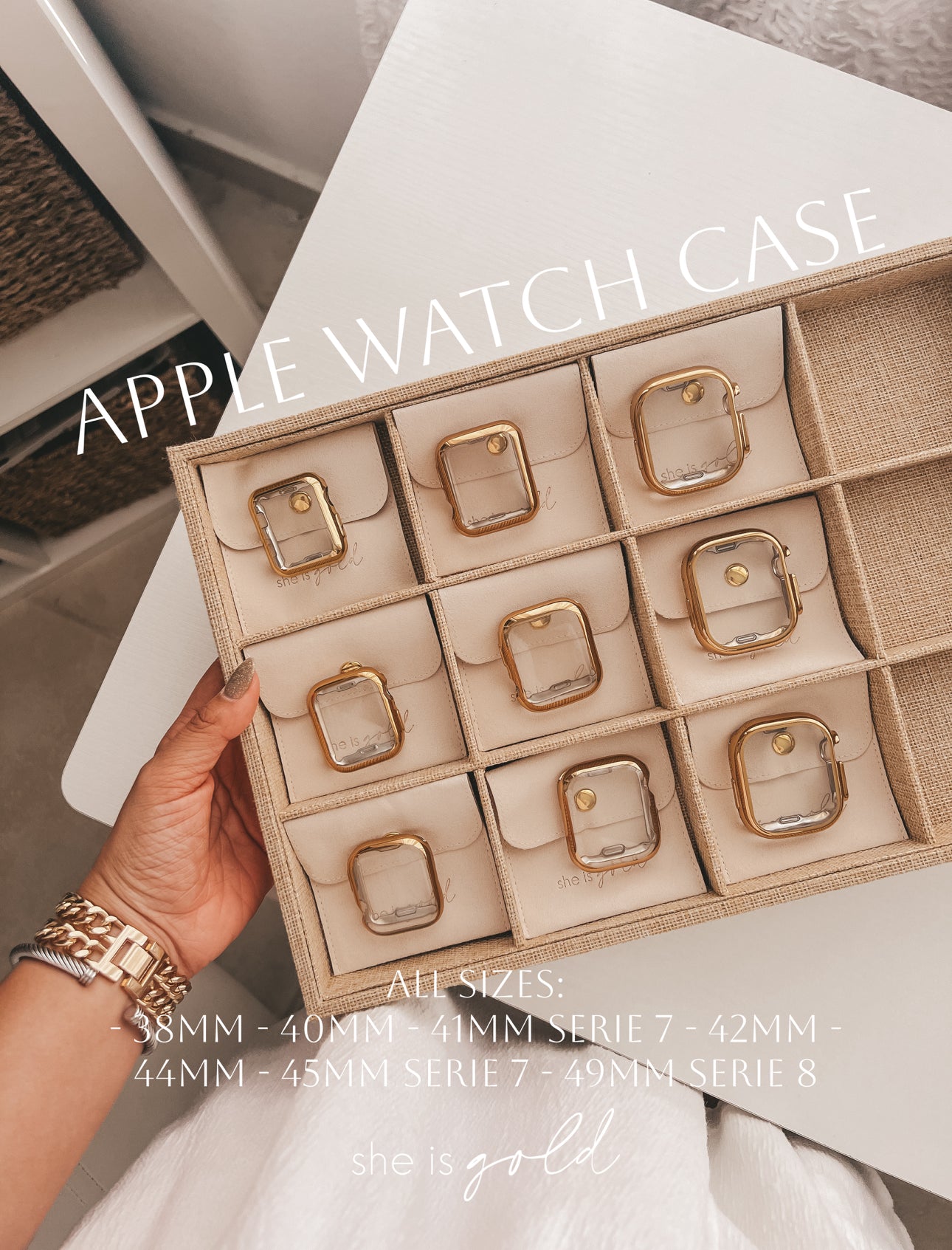Apple Watch Case – She is Gold Jewelry - Main Image