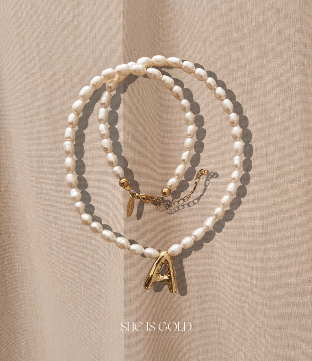 Giomare Initial Pearl Necklace