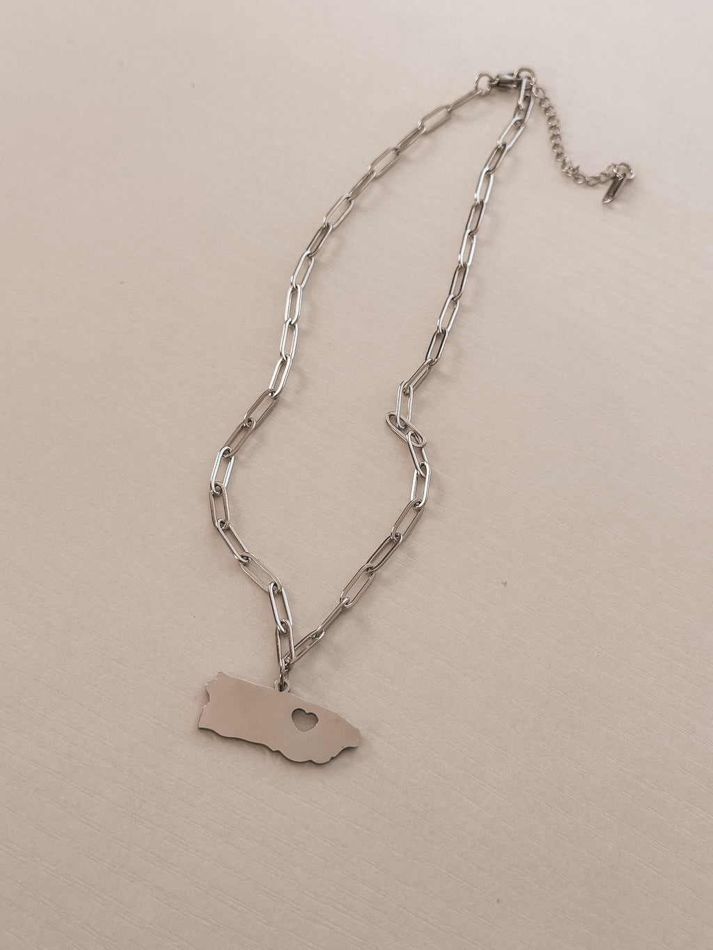 Borikén - Puerto Rico Necklace Silver