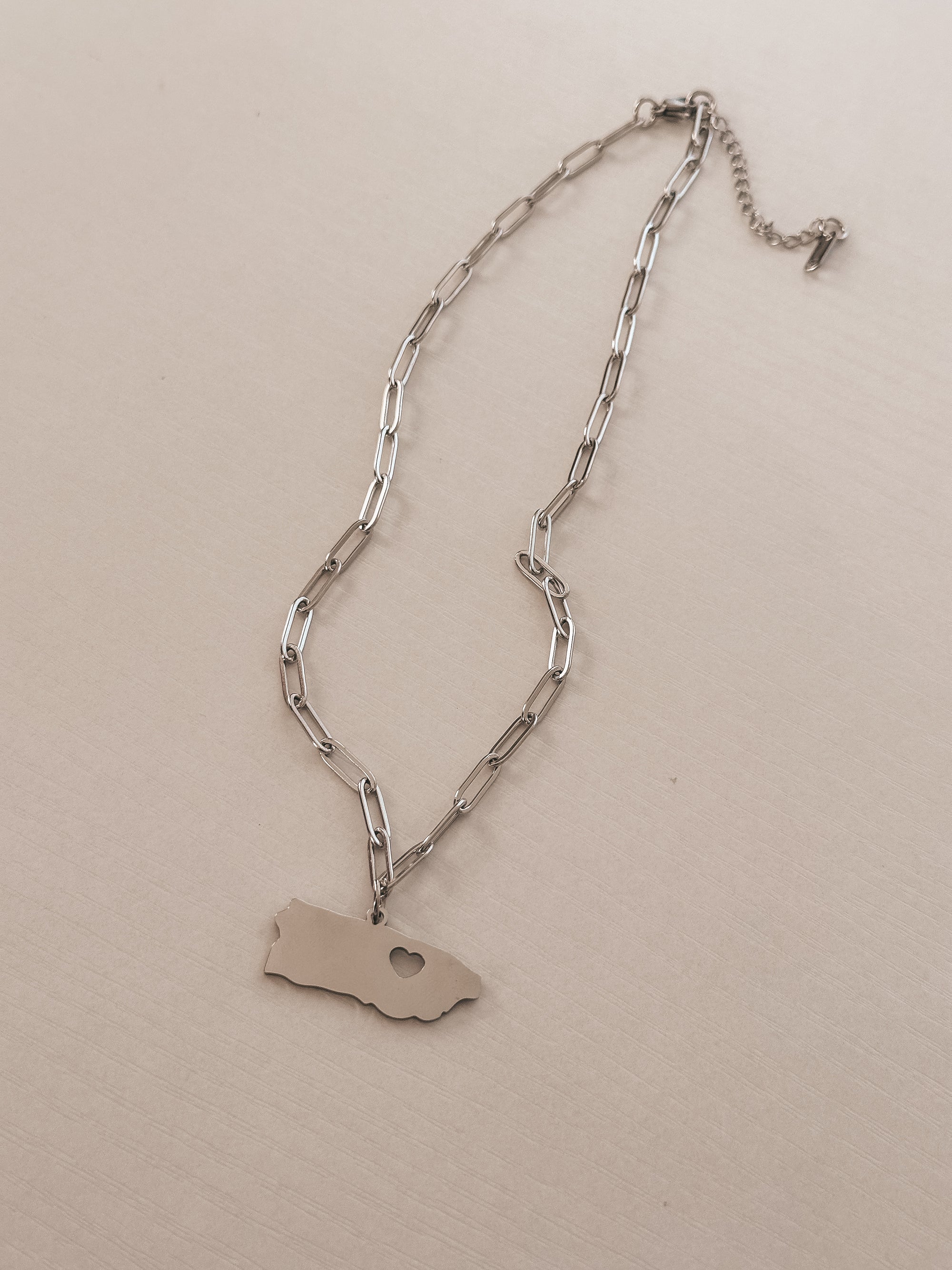 Borikén - Puerto Rico Necklace Silver