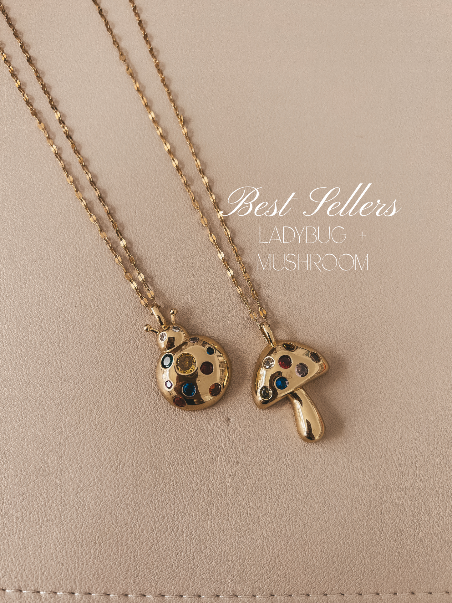 Best Seller Bundle - Ladybug + Mushroom Necklace