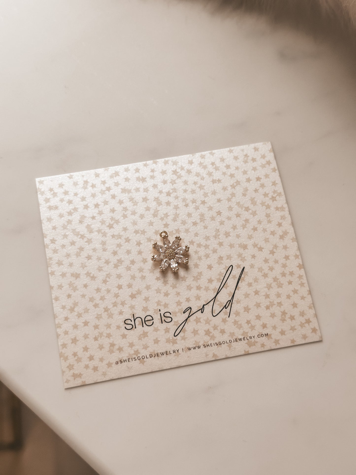 Elegant Girasol Flower Charm