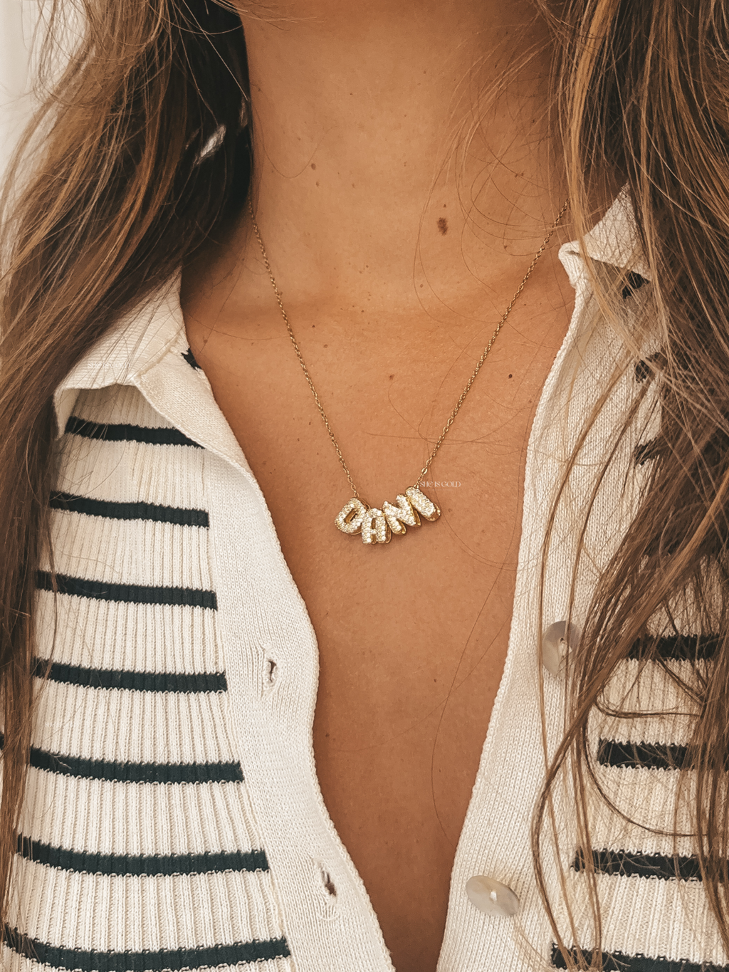 Bubble Name/ Initials Necklace