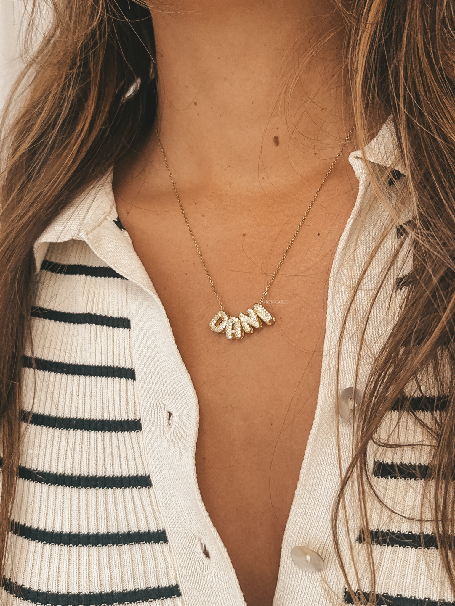 Bubble Name/ Initials Necklace