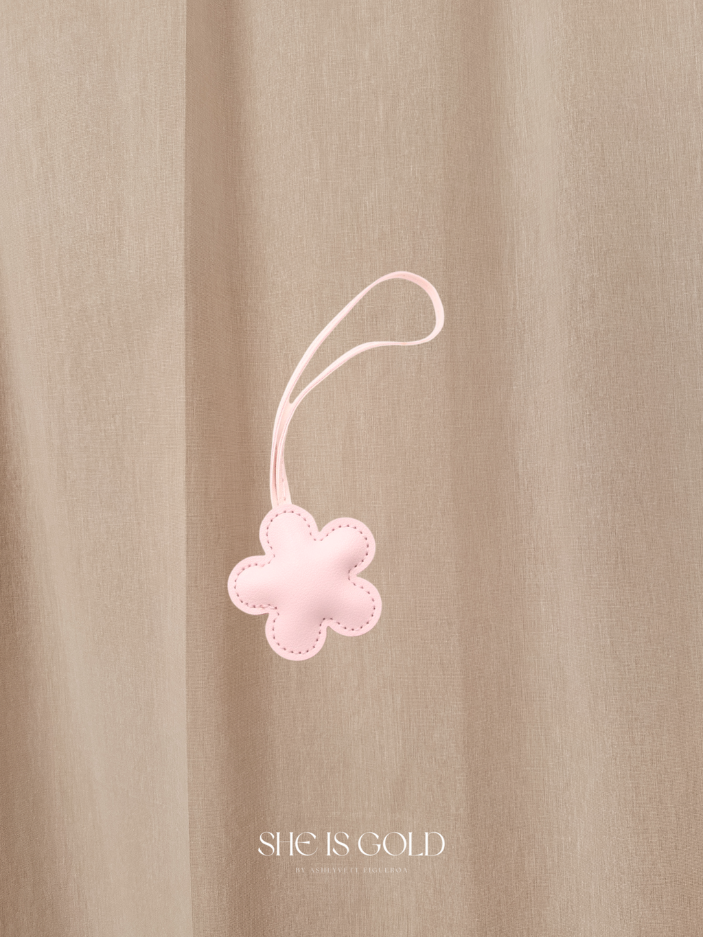 Pale Pink Flower Bag Charm