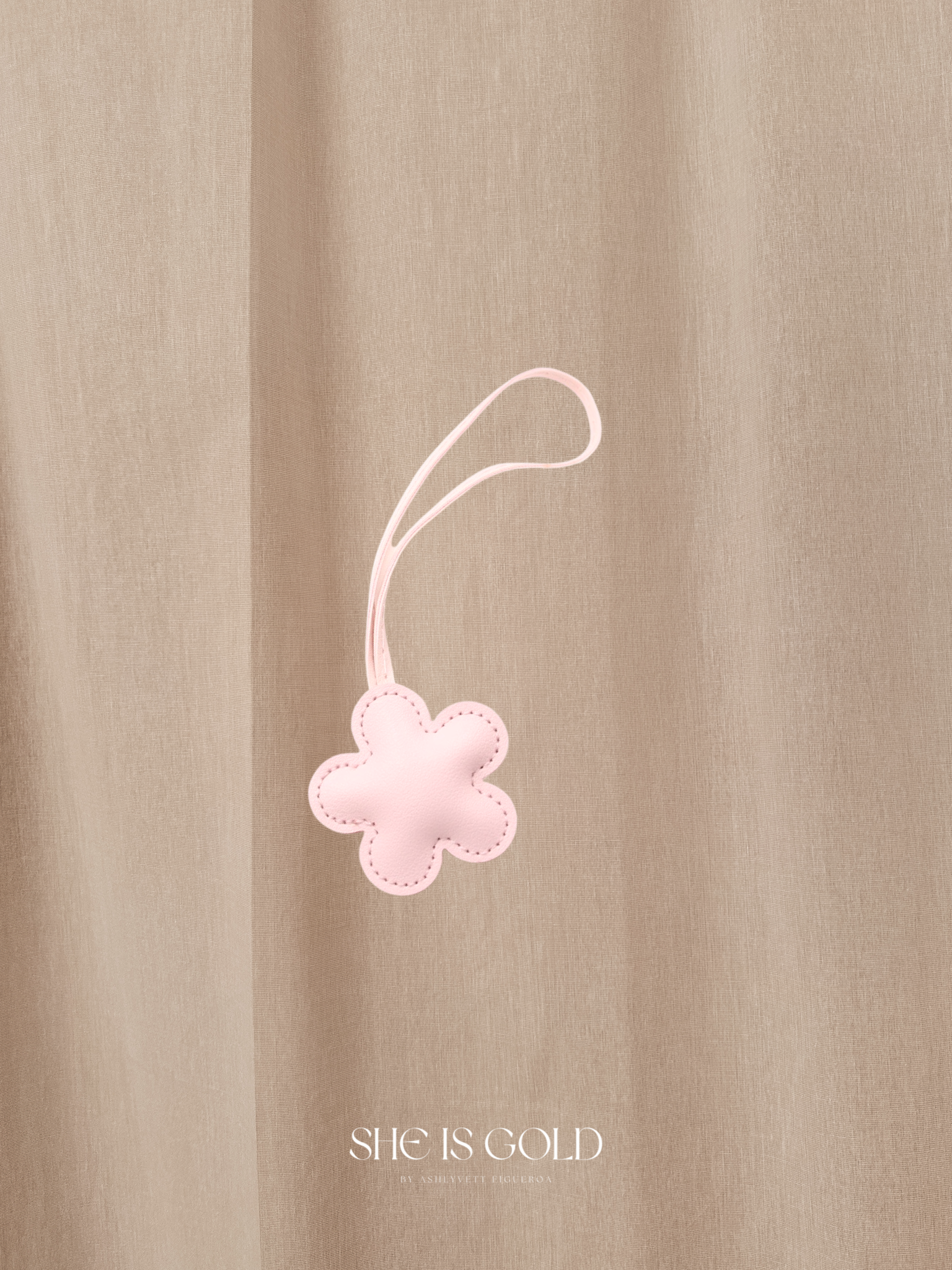 Pale Pink Flower Bag Charm