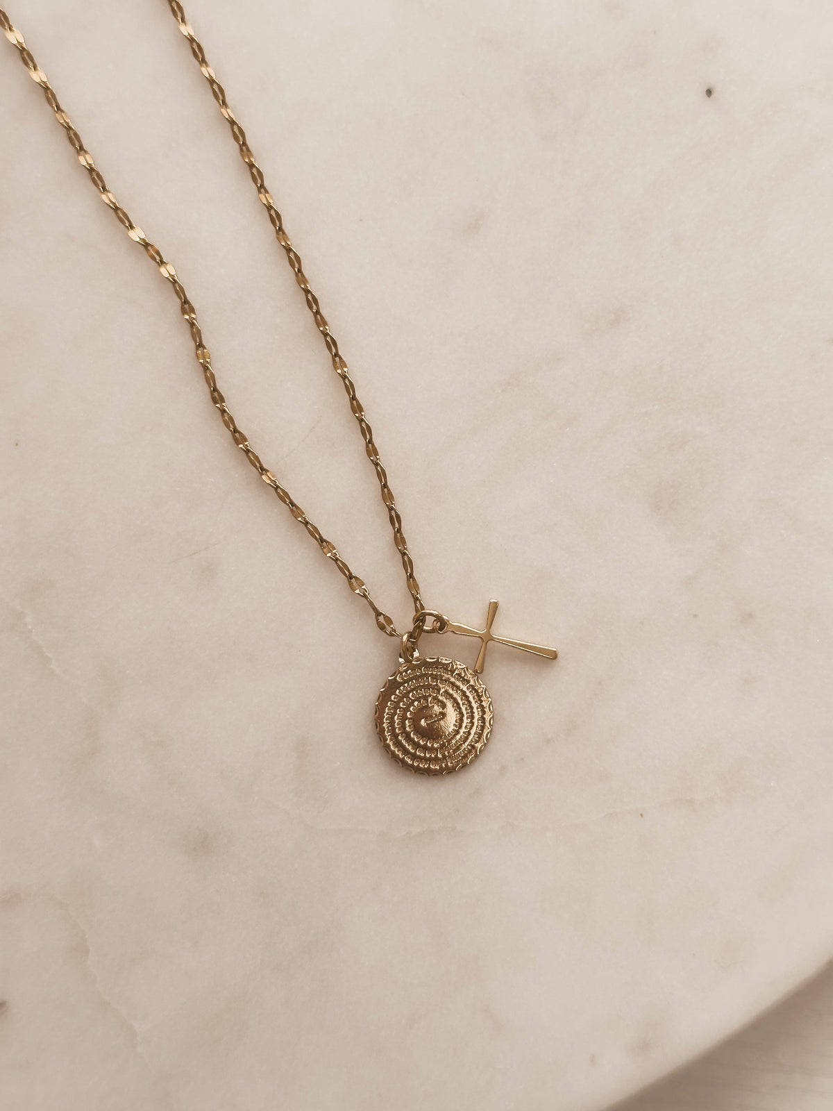 Mini Padre Nuestro Necklace – She is Gold Jewelry