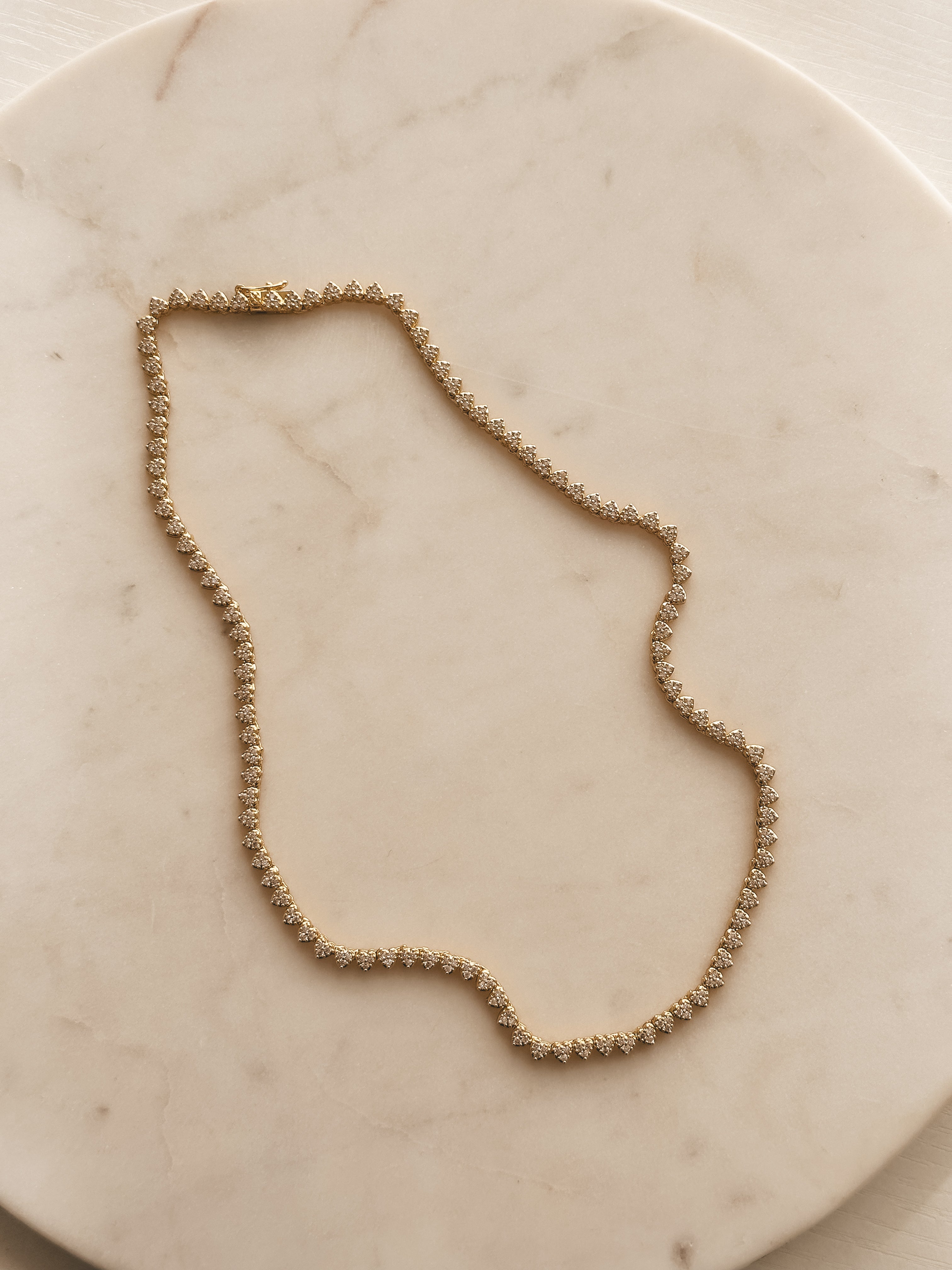 Amaura Heart Tennis Necklace