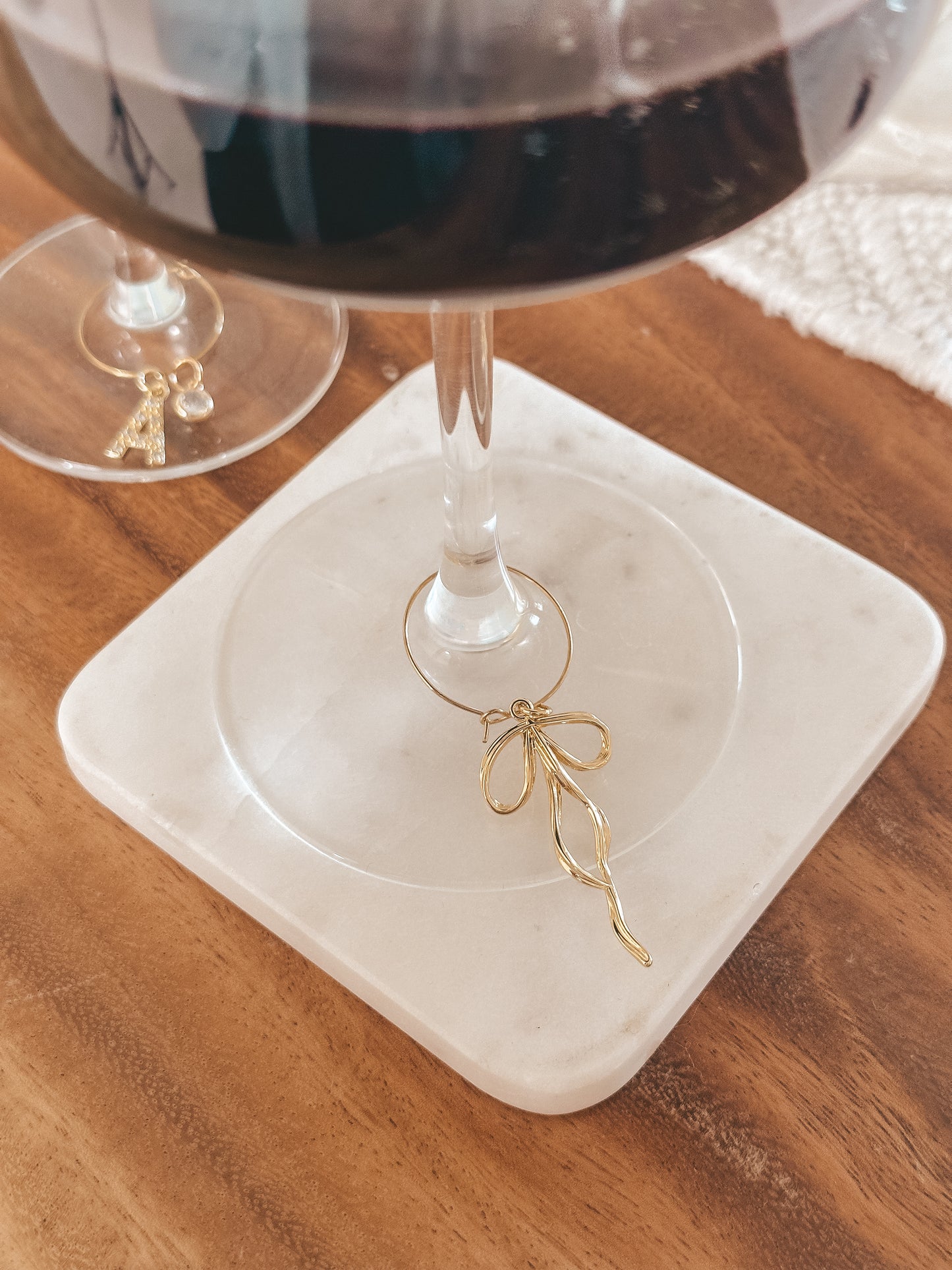 Classy Bow - Wine Glass Charm