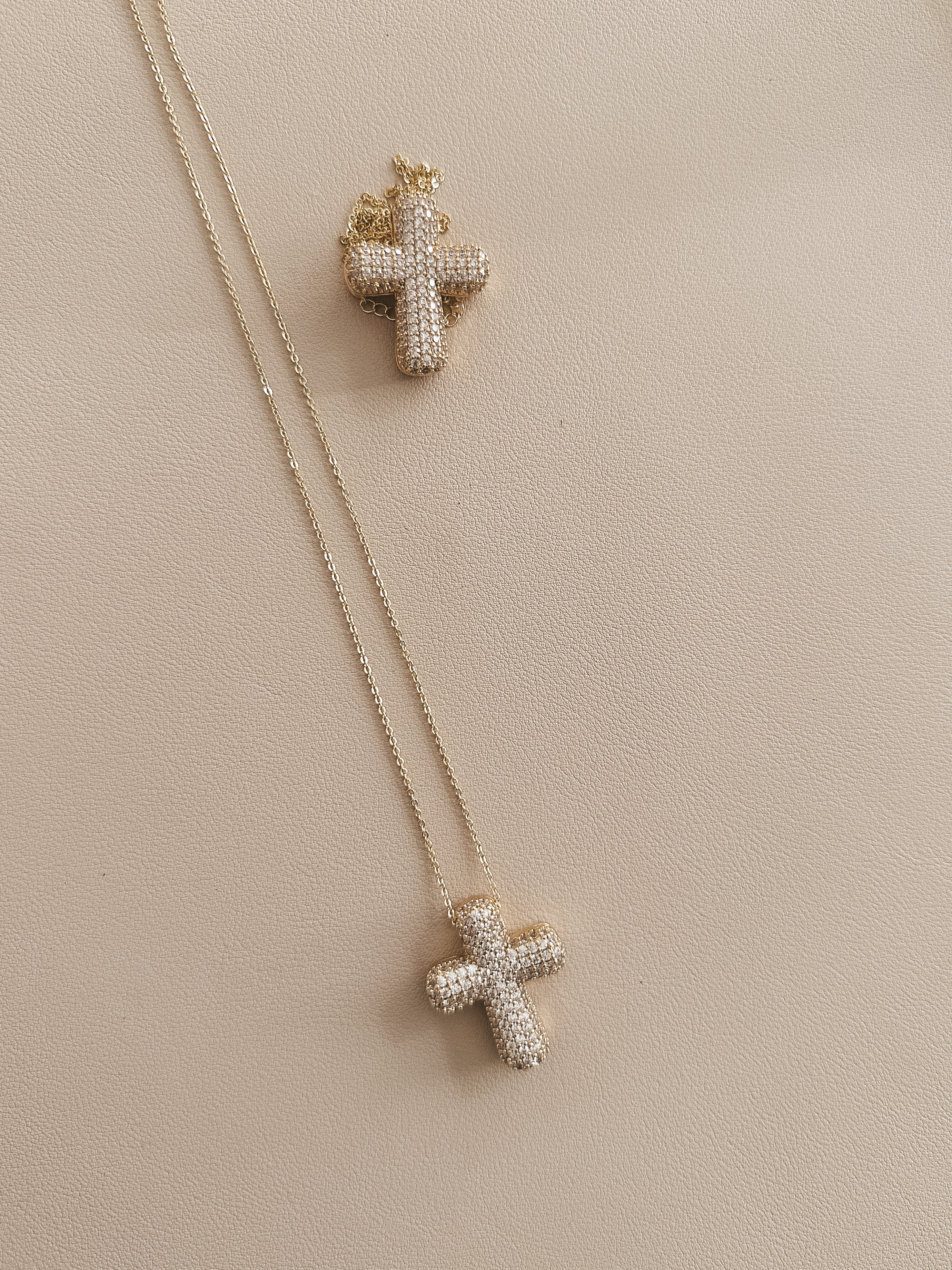 Bubble Cross Necklace