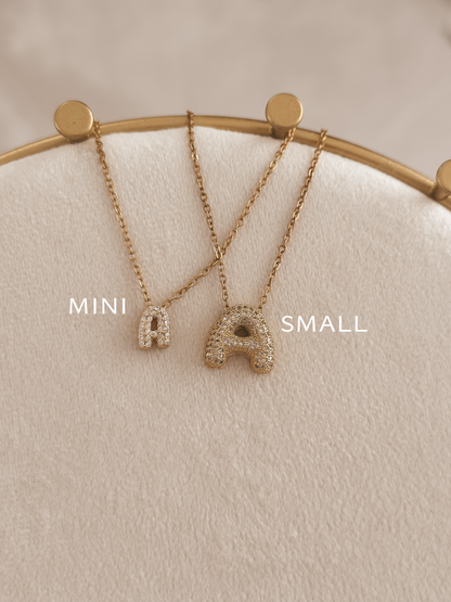 Mini Bubble Initial Necklace