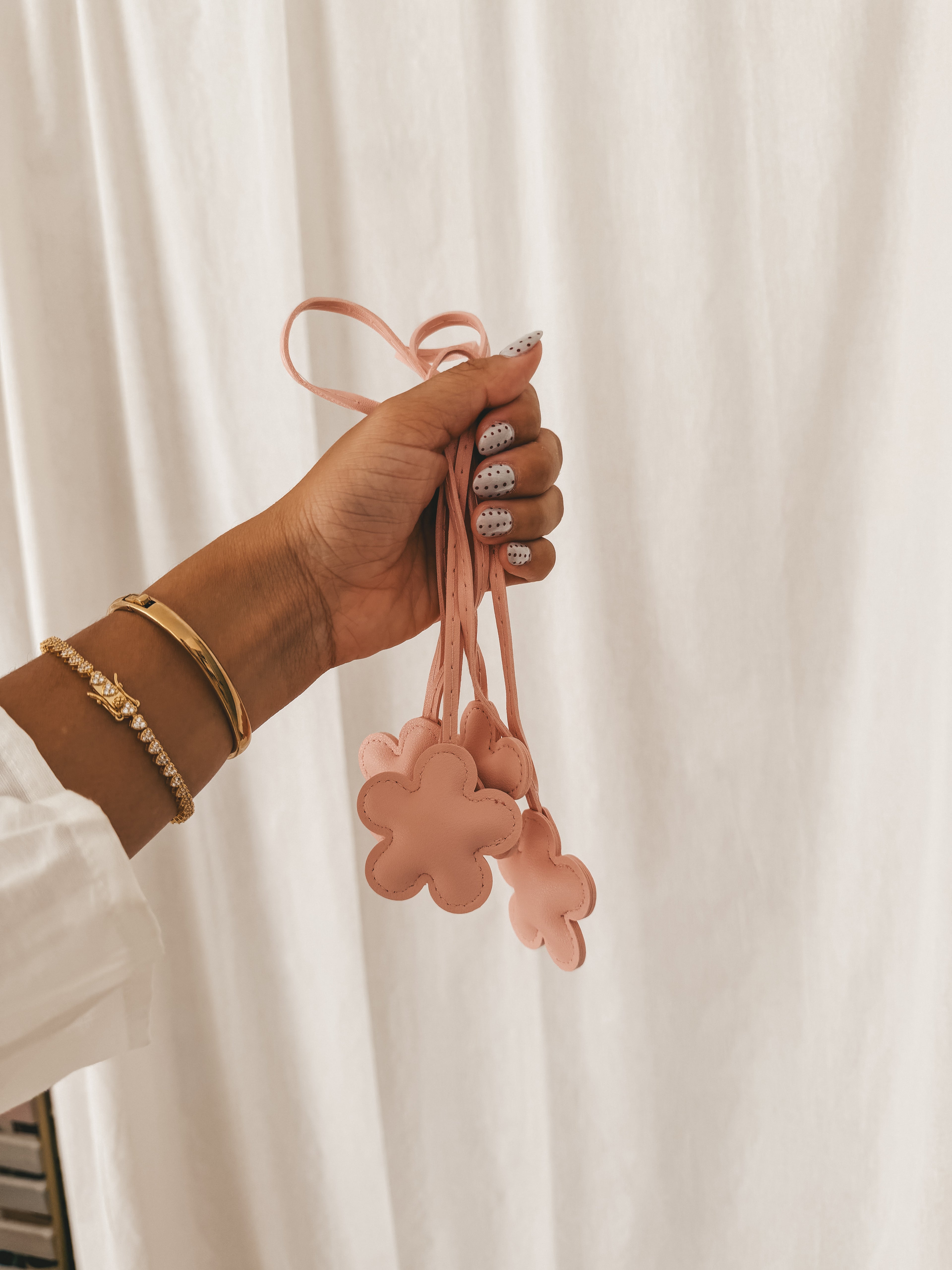 Pale Pink Flower Bag Charm