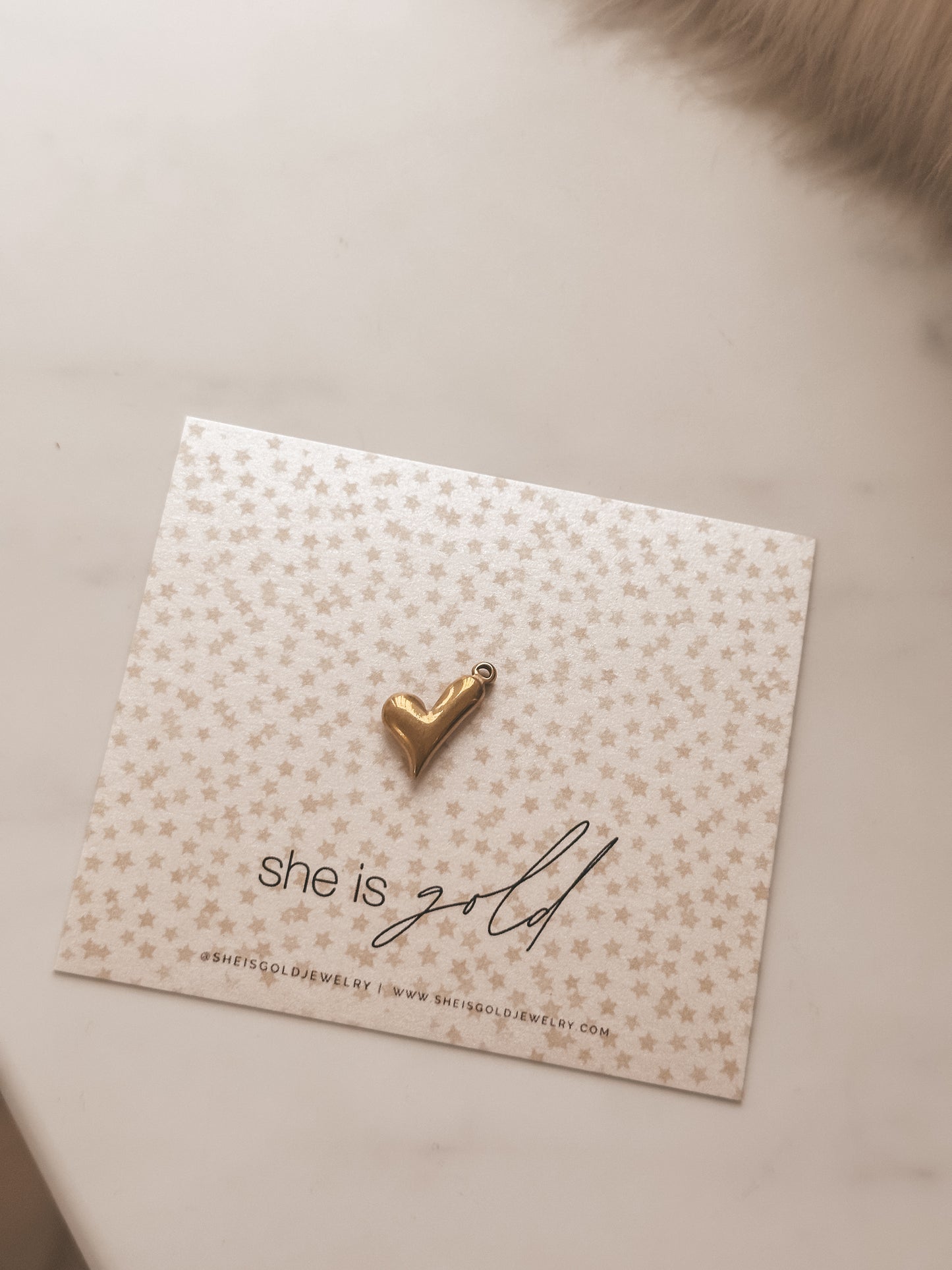 Gold Heart Charm