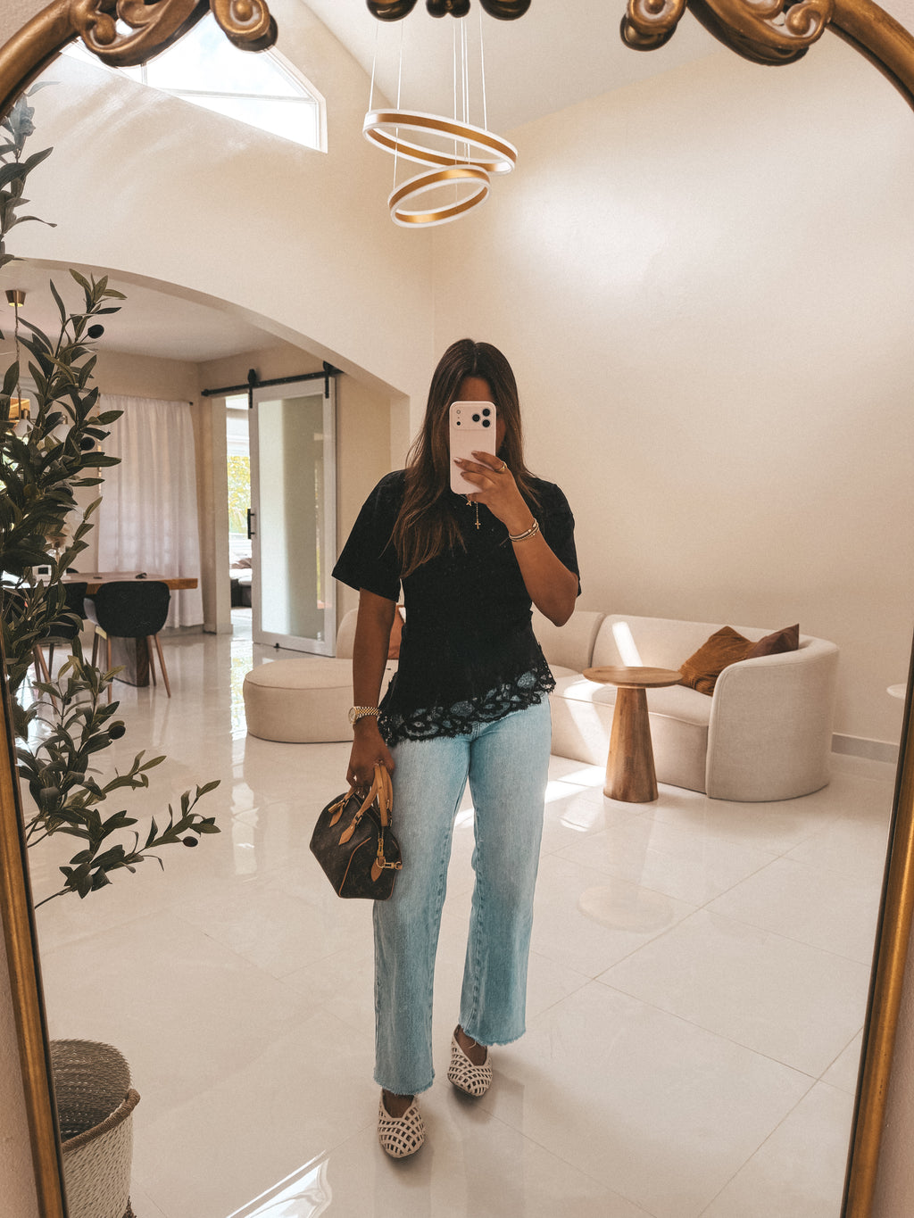 Fringed Black T-Shirt