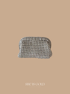 Silver Woven Clutch