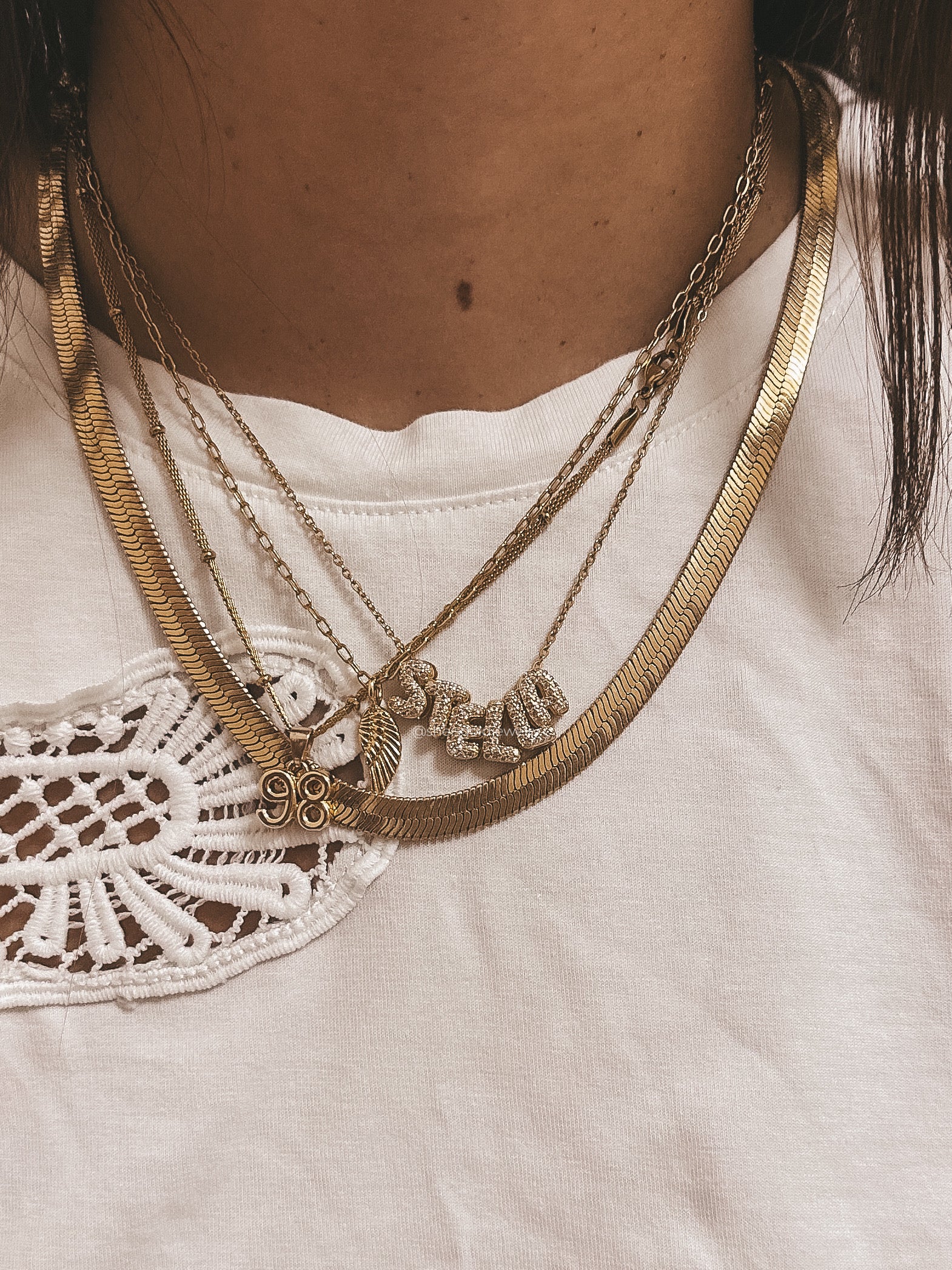 Bubble Name/ Initials Necklace