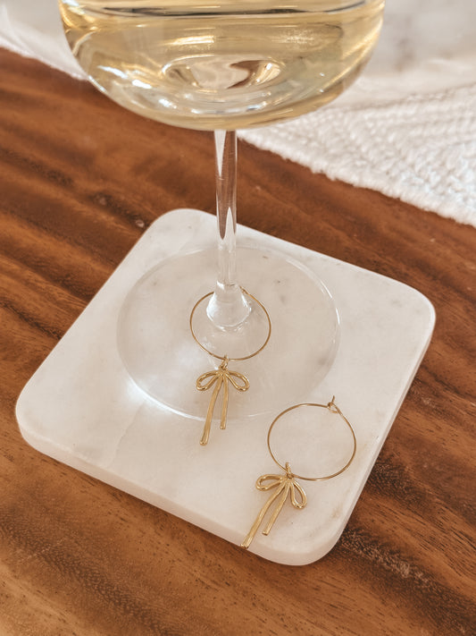 Mini Bow Wine Glass Charm