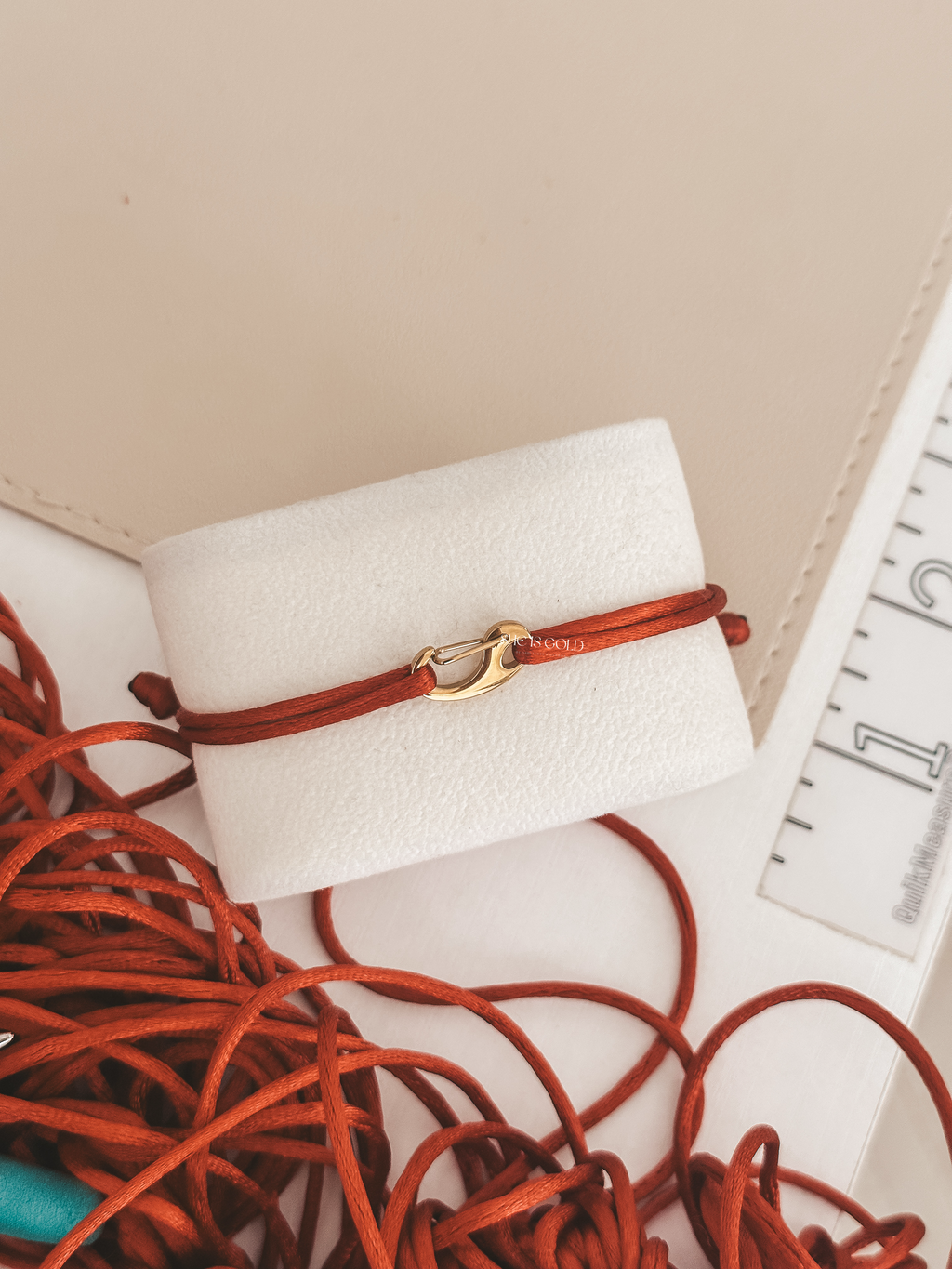 Link Red Satin Bracelet