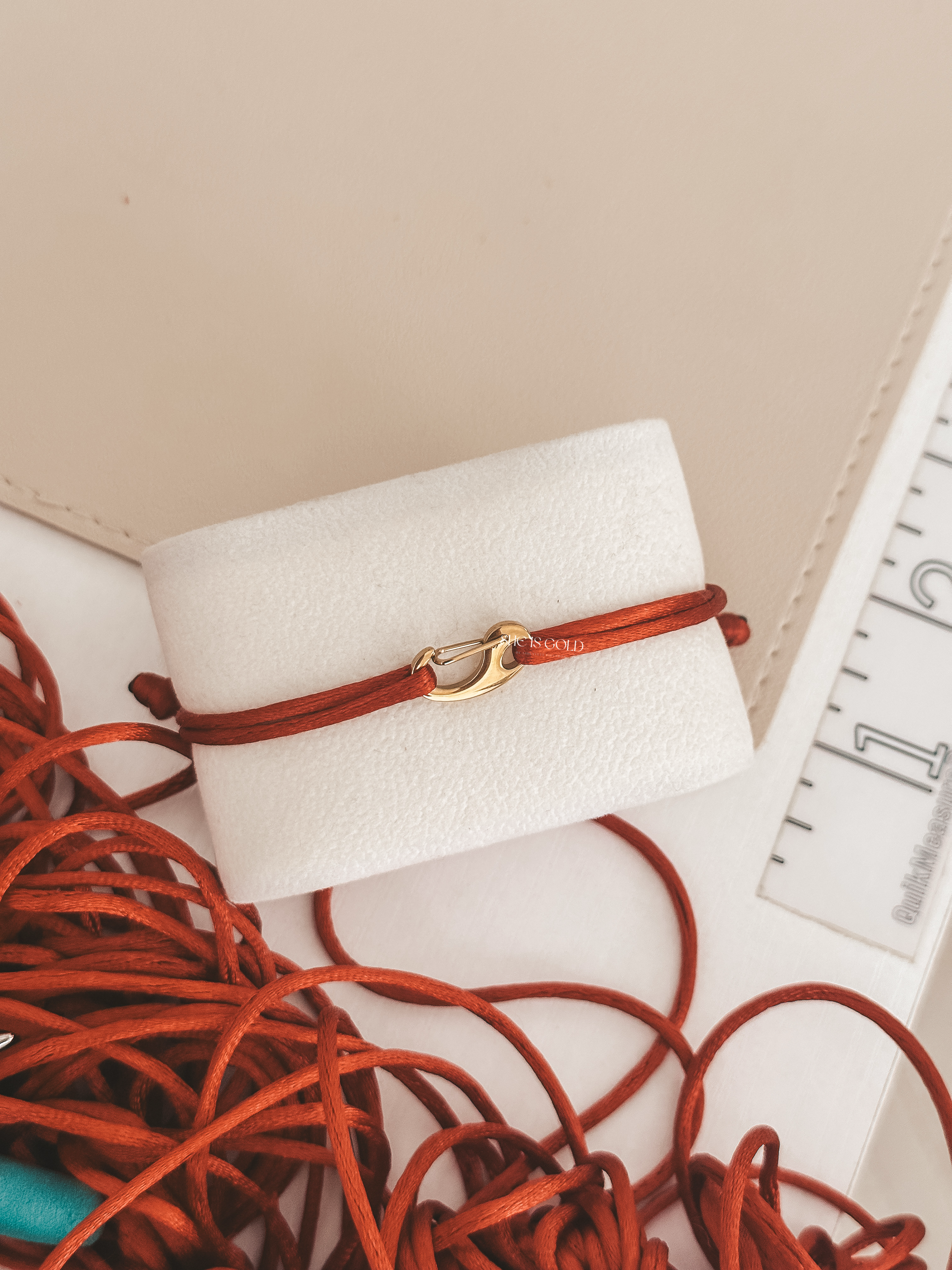 Link Red Satin Bracelet