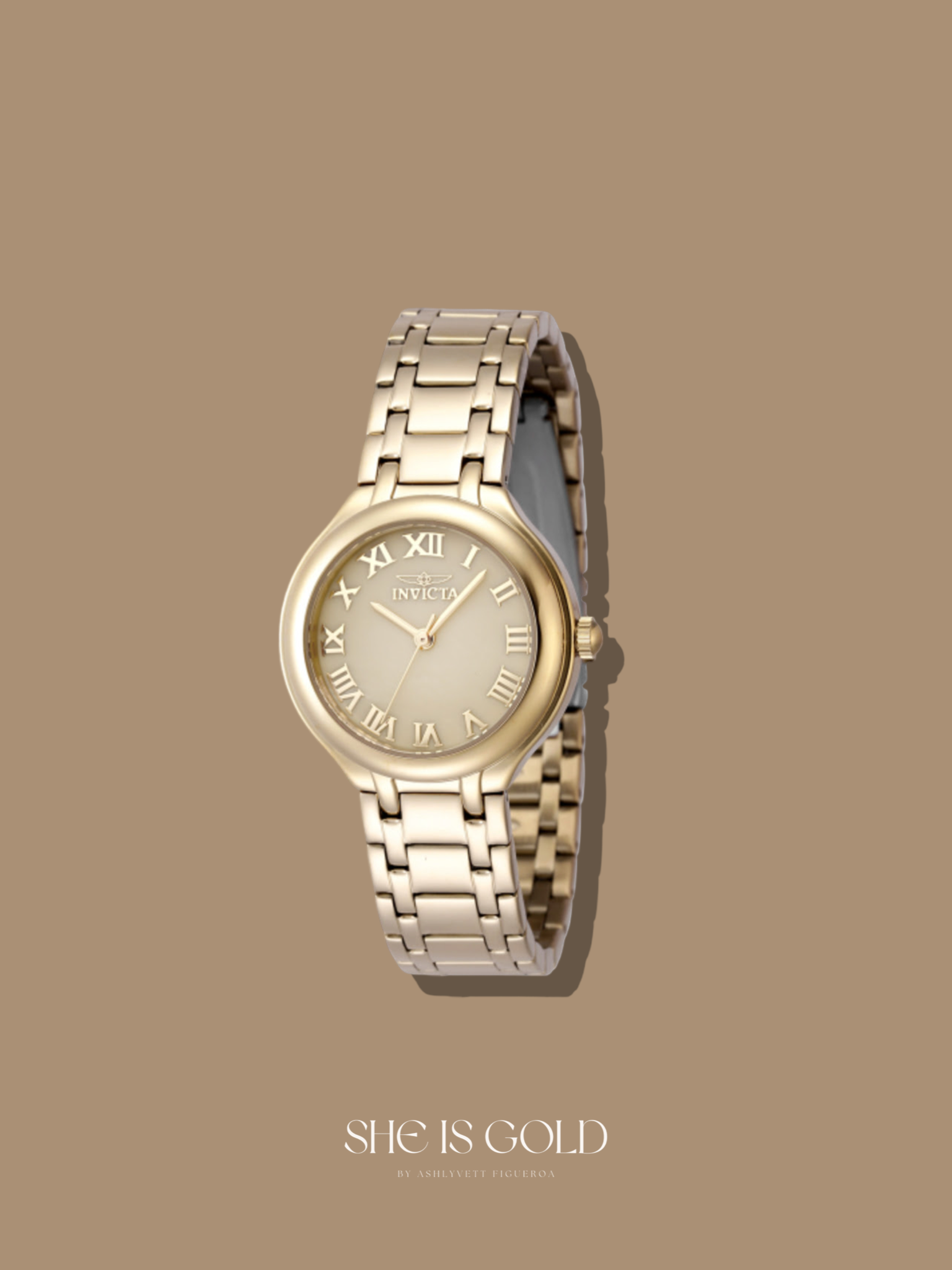 INVICTA -  Wildflower Quartz Gold Dial Ladies Watch