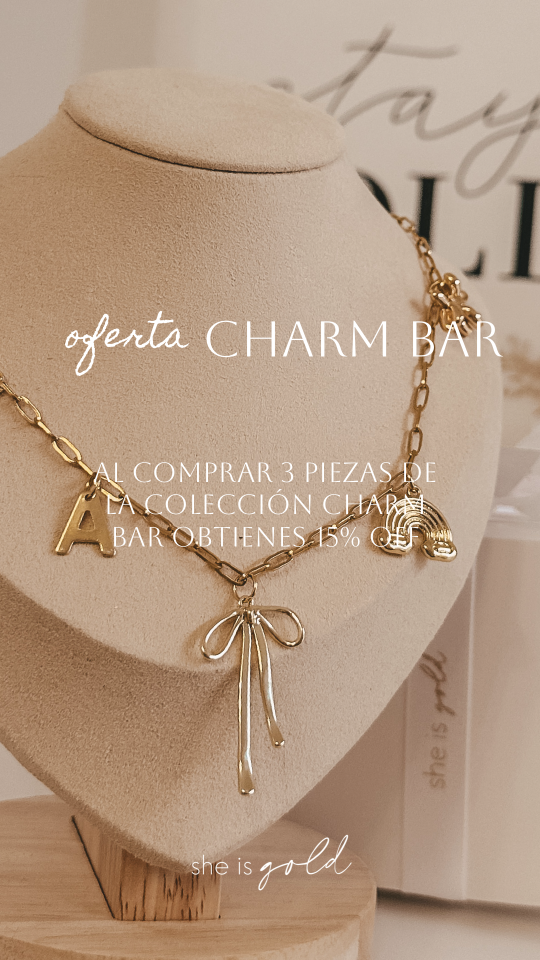 Clip Necklace - Charm Bar