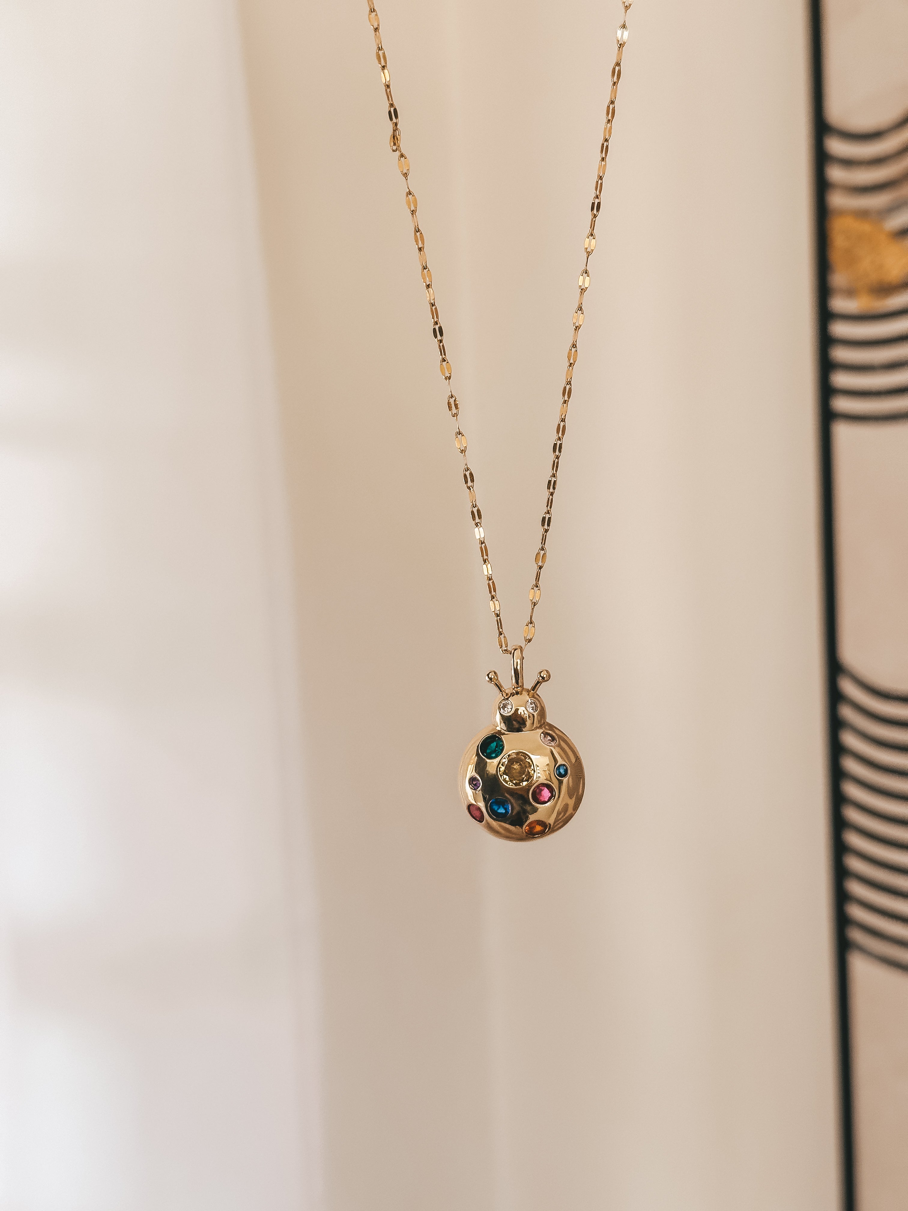 Happy LadyBug Necklace
