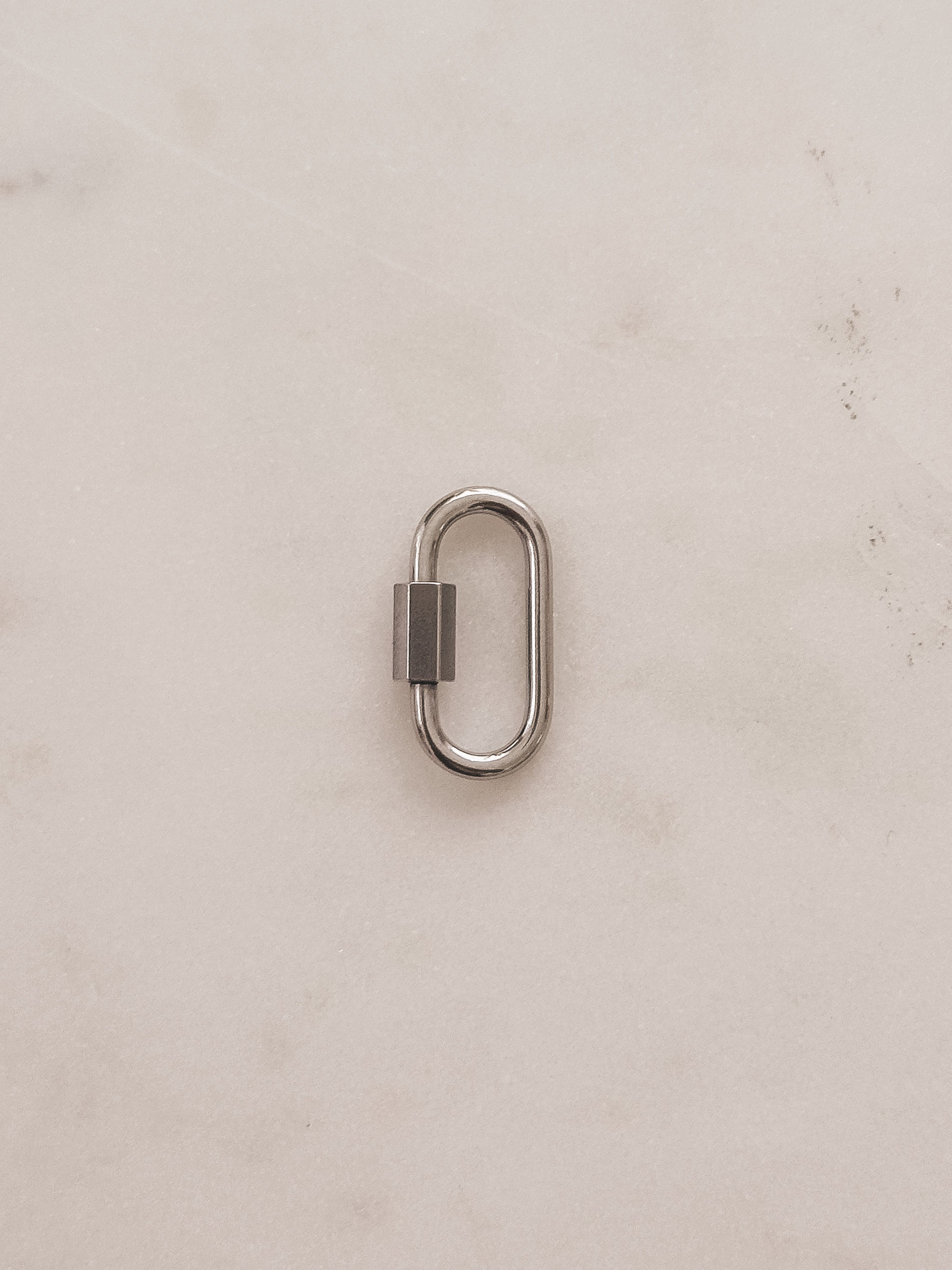 Silver - Carabiner Link for Ring Stacking