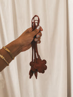 Wine Red Flower Bag Charm