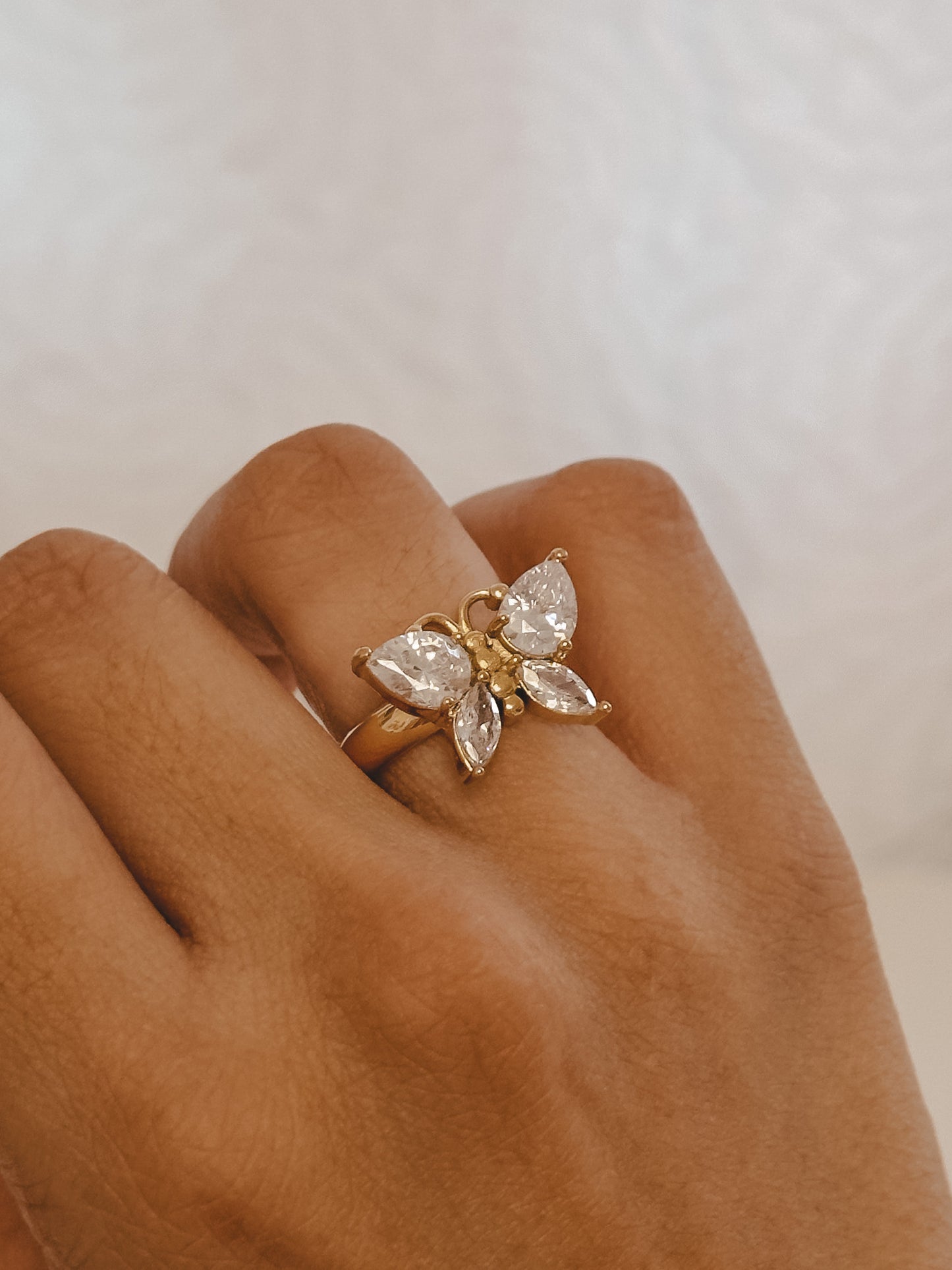 Diamond Butterfly Ring