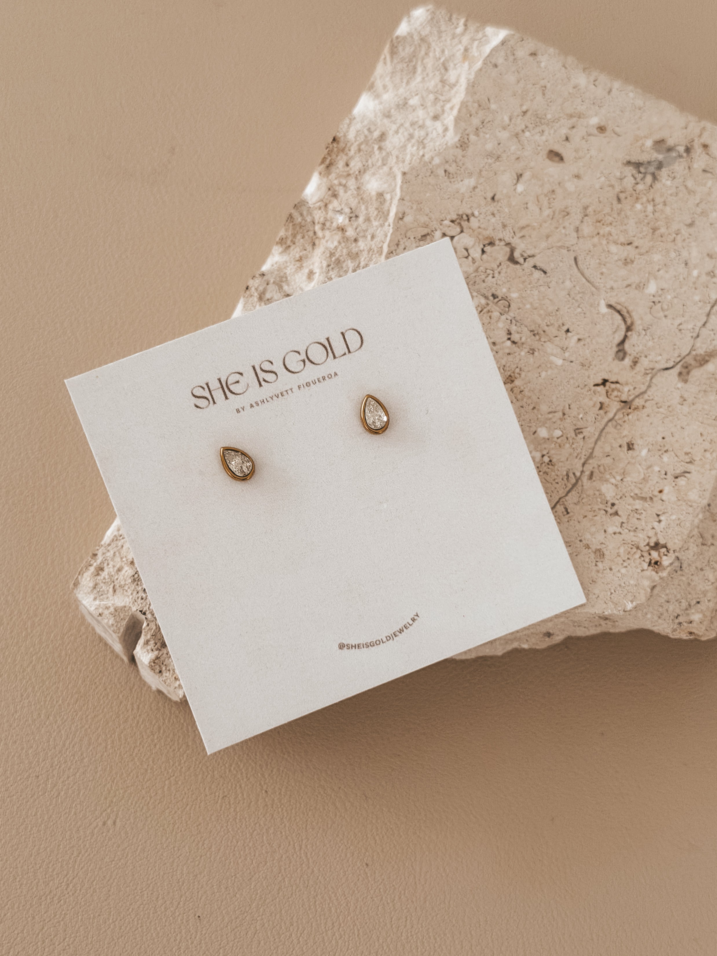 Oval Diamond Studs