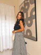 Checkers Maxi Skirt