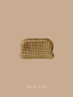 Gold Woven Clutch