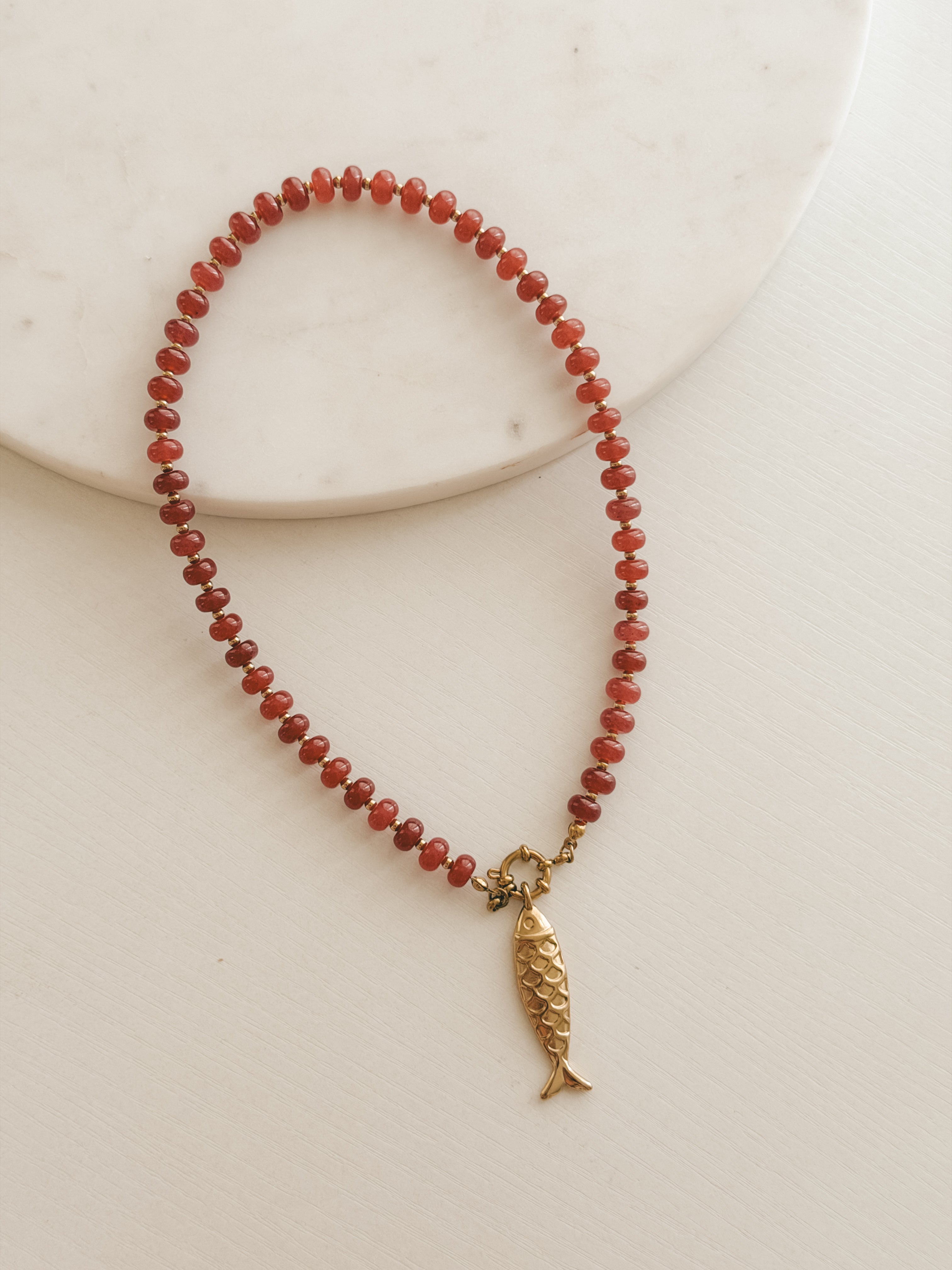 Rosado Fish Beaded Necklace