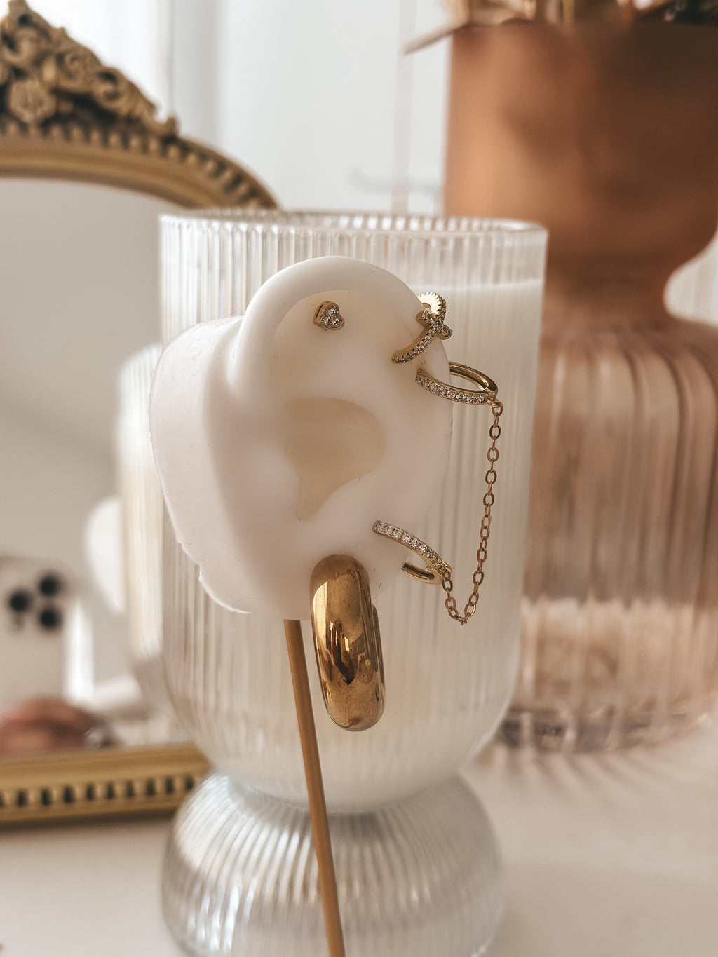 Valeria - Double Hoop Chain Earring