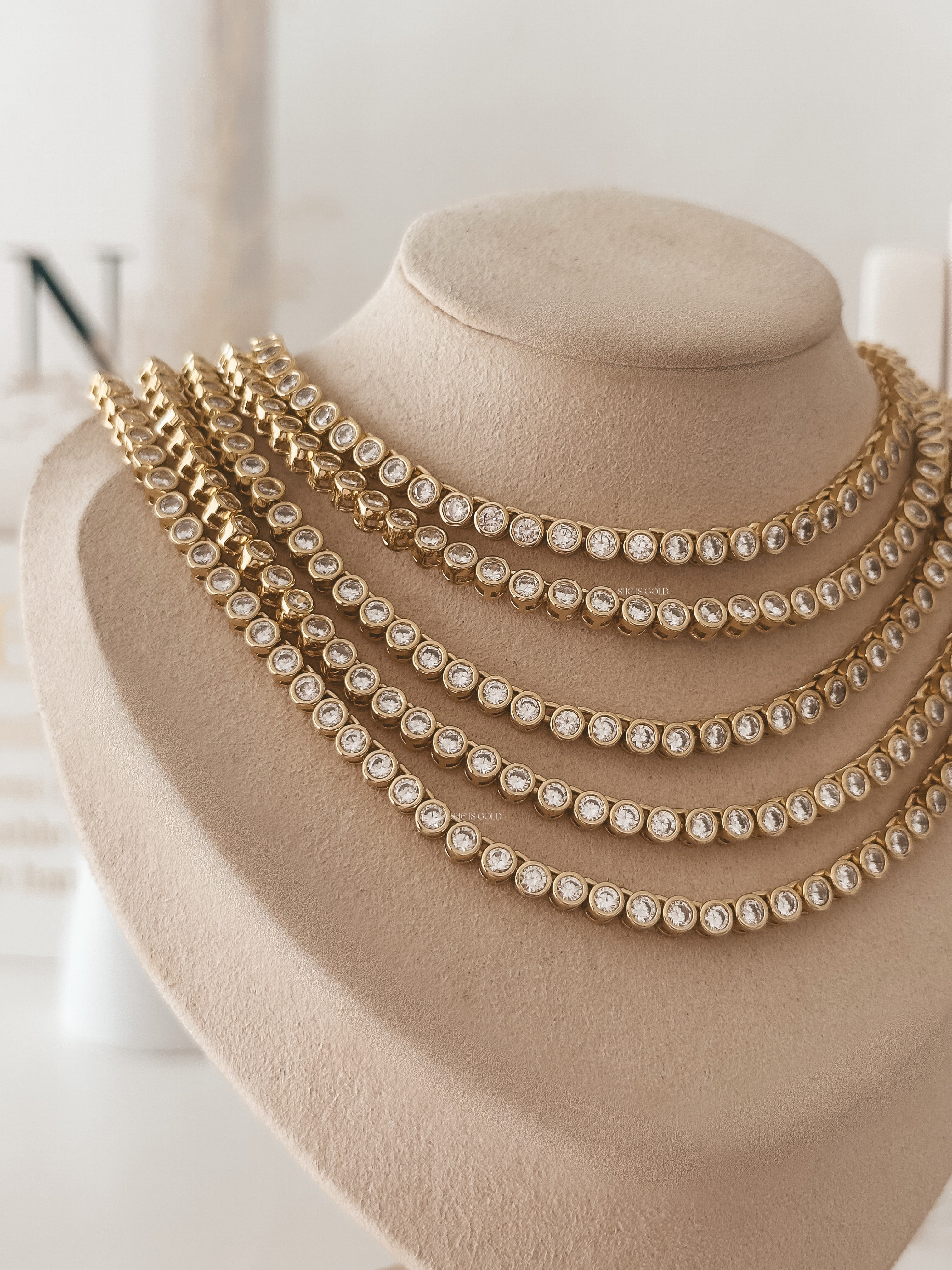 Jordyn Iced Bubble Tennis Necklace | pre-order