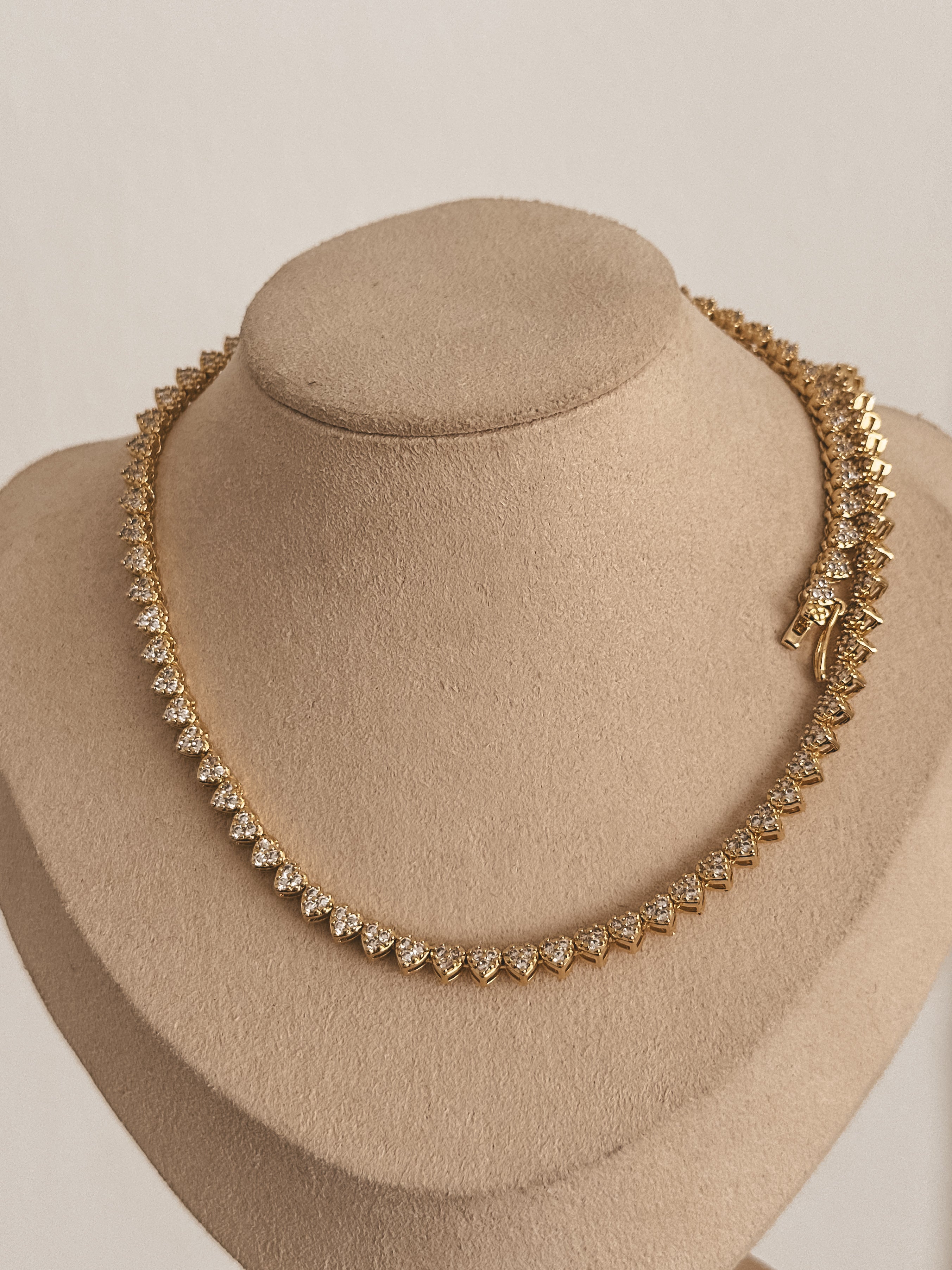 Amaura Heart Tennis Necklace