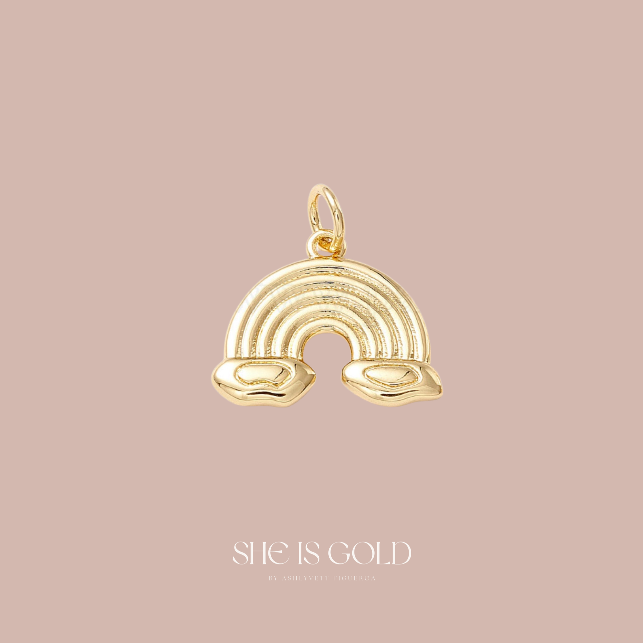 Golden Rainbow Charm