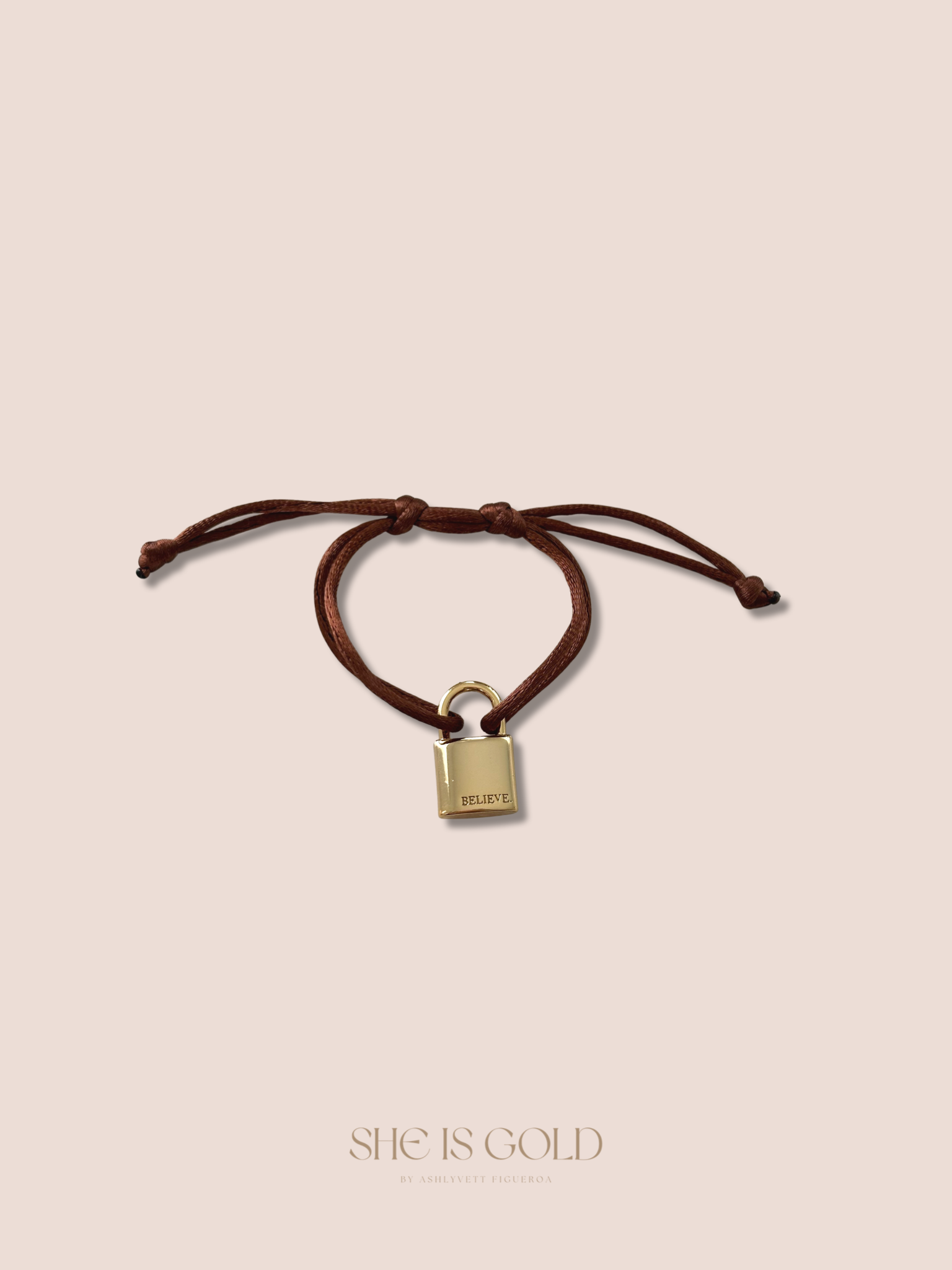Believe Lock - Satin Nylon Bracelet