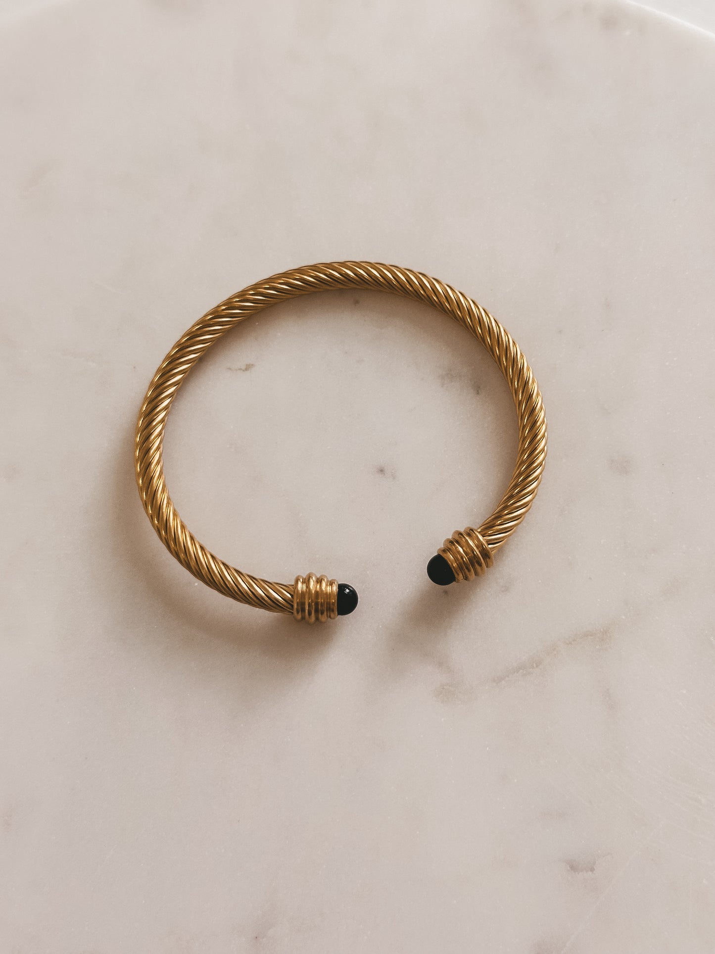 Josy Bangle - Gold & Black