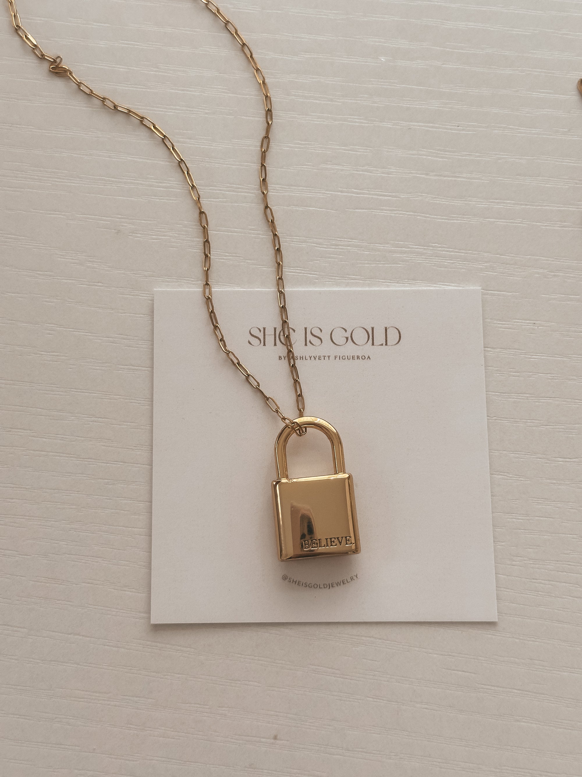Believe Lock - Clip Necklace