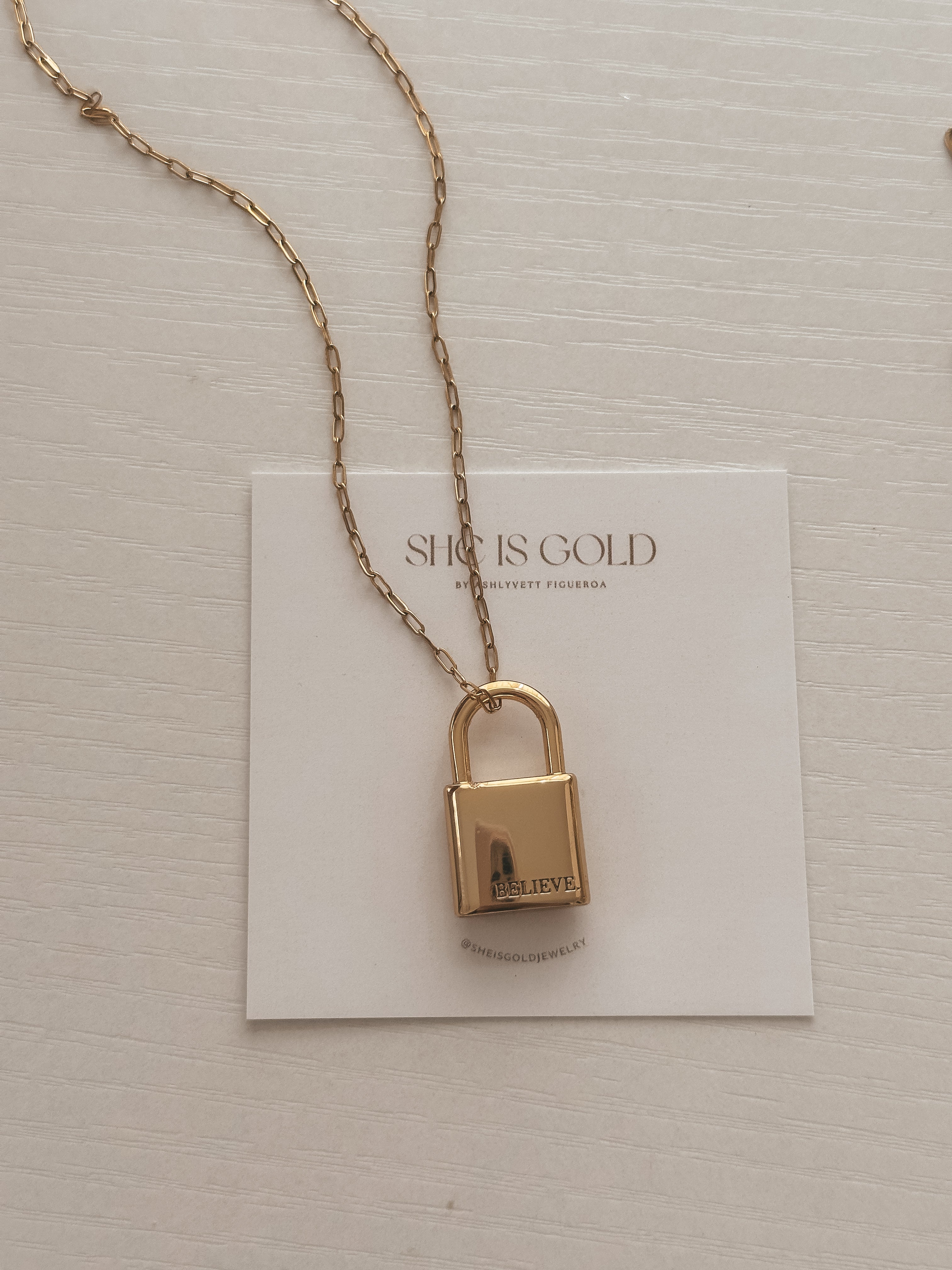 Believe Lock - Clip Necklace