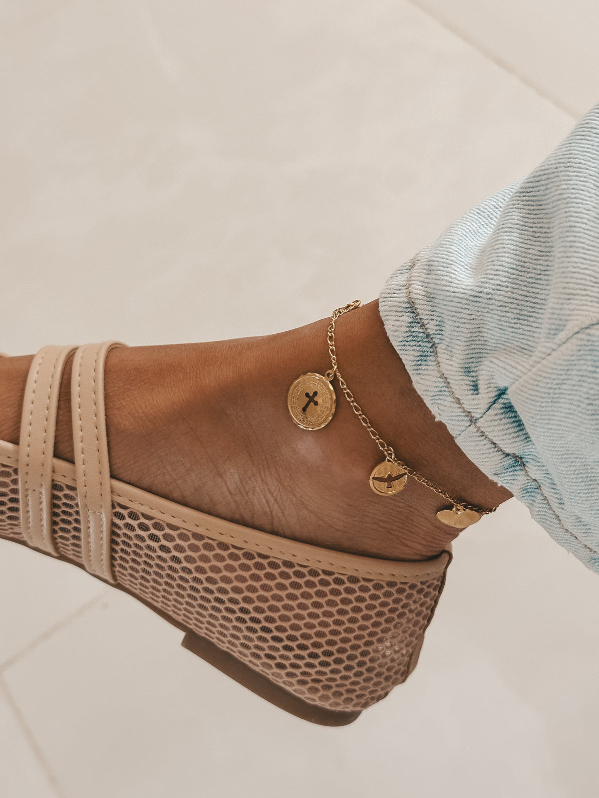 Padre Nuestro Anklet
