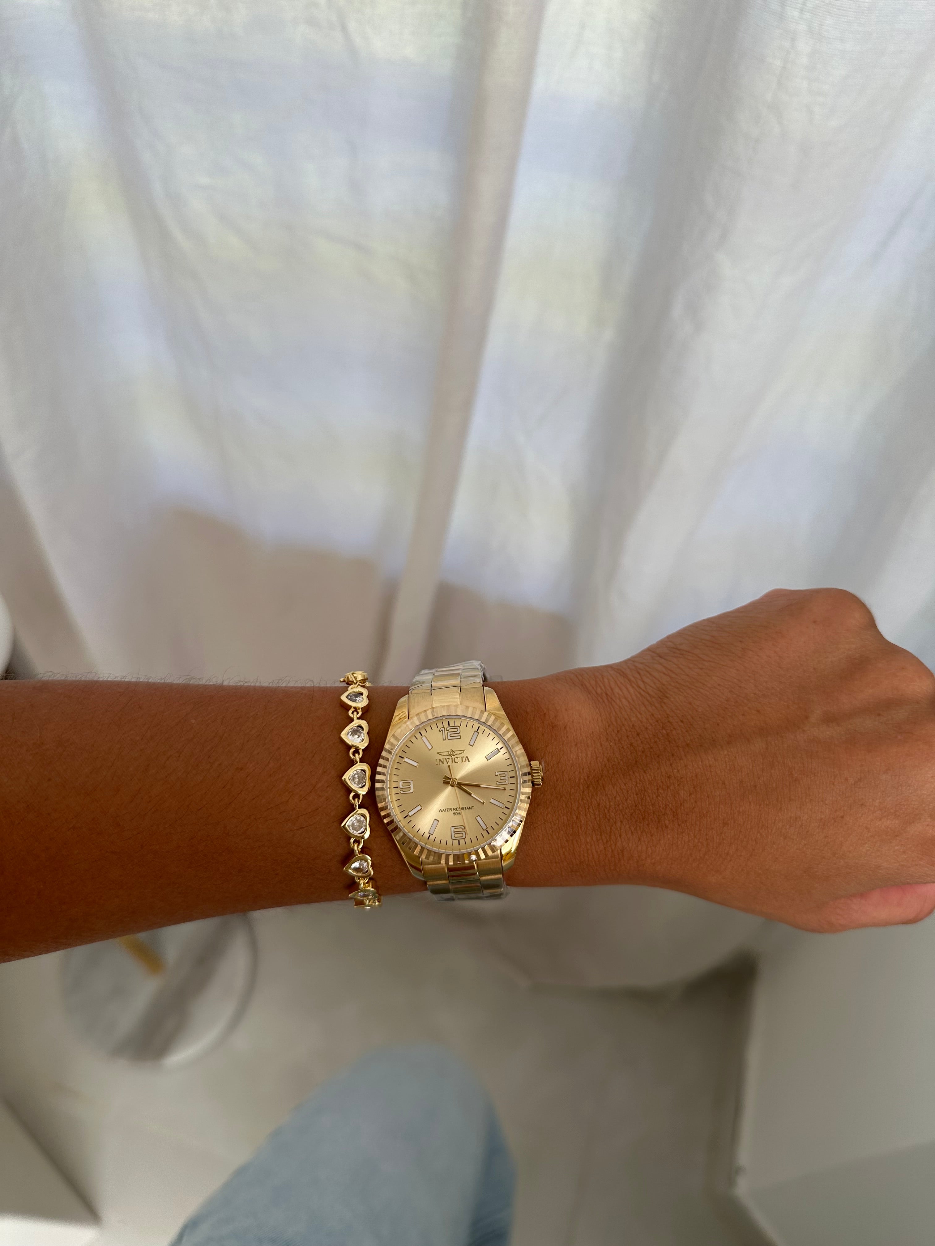 INVICTA - Specialty Quartz Gold Dial Ladies Watch